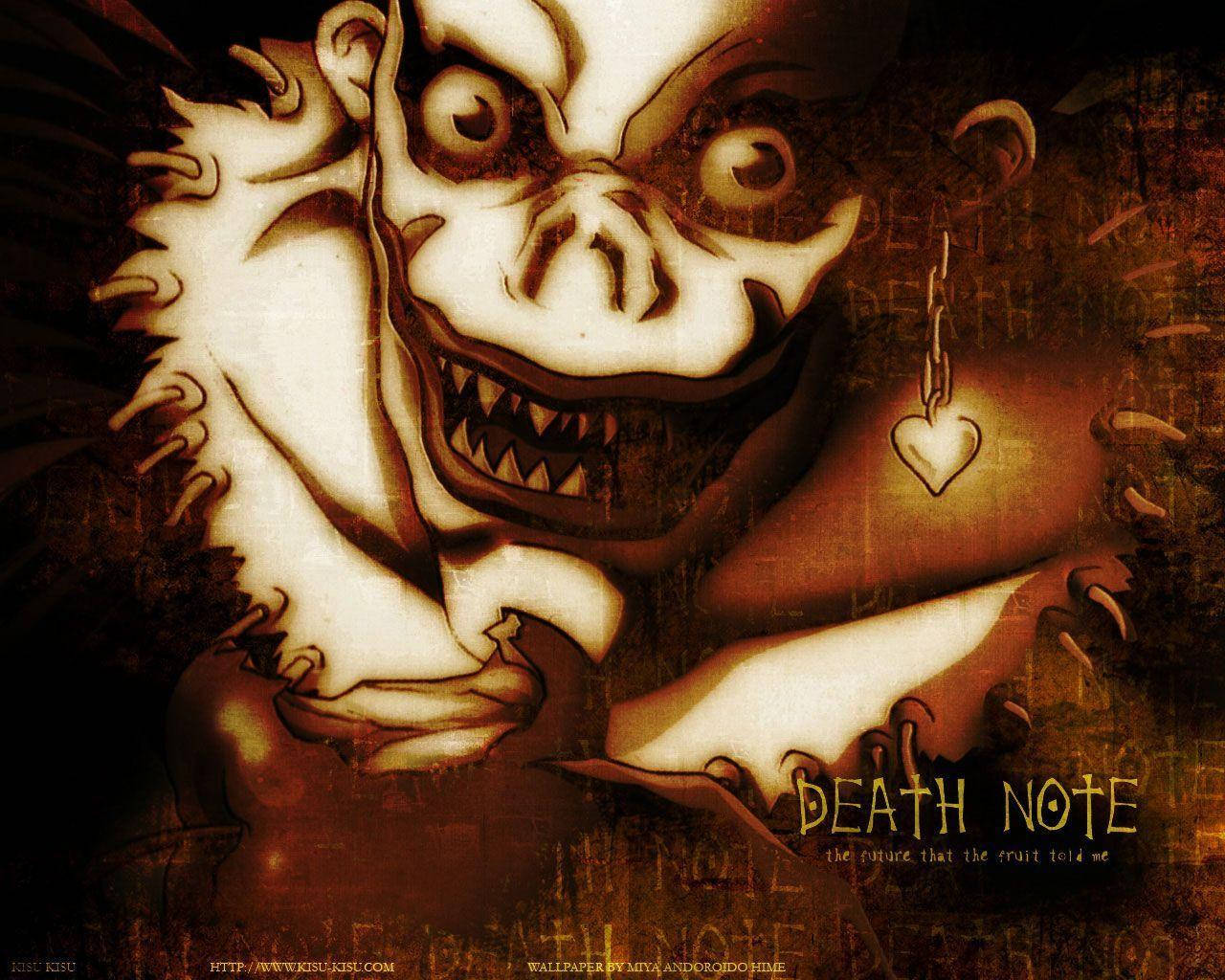 Ryuk, Death Note, sepia, HD Desktop Wallpaper