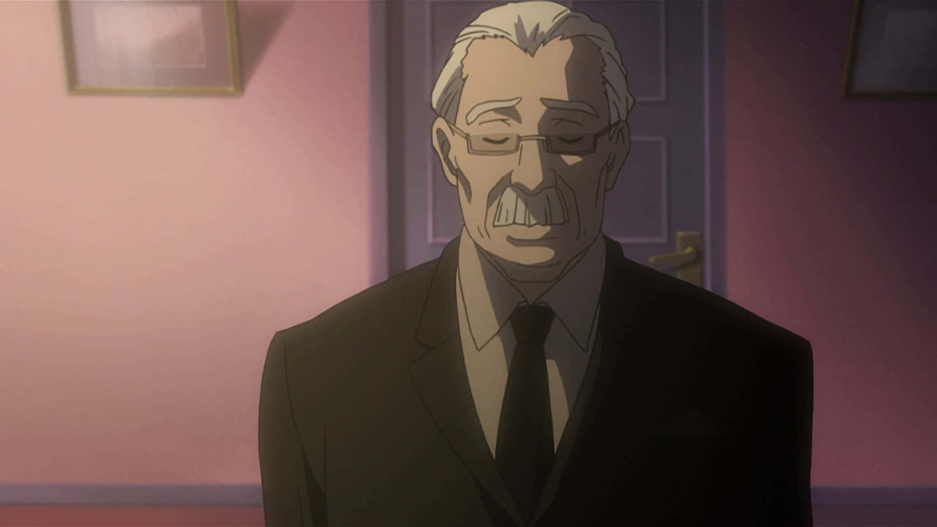 Watari, Death Note, pink walls, Full HD Desktop Wallpaper