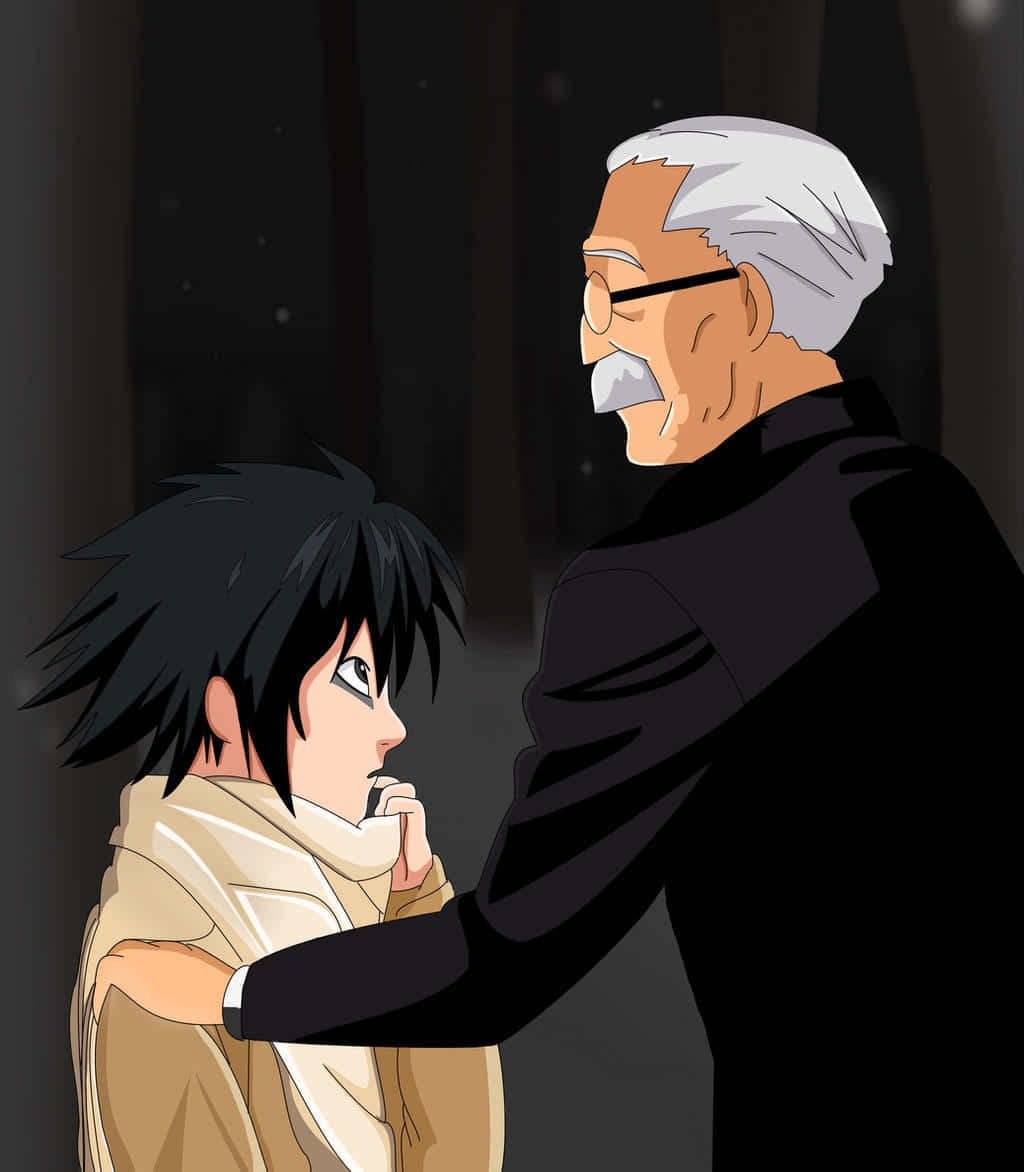 Death Note, Watari, white hair, SD Phone Wallpaper