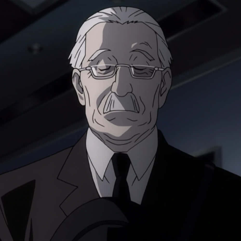 Watari, elderly anime character, white hair, SD Desktop Wallpaper