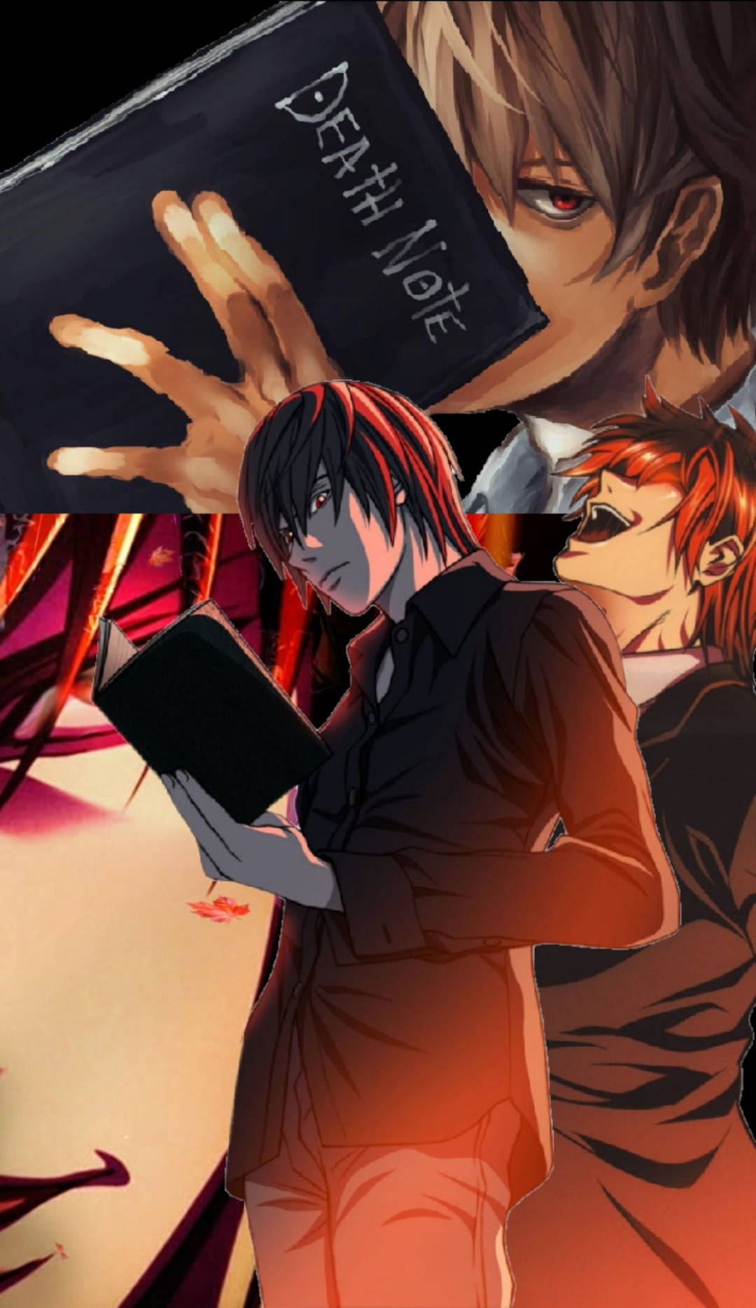 Death Note, red light, black notebook, HD Phone Wallpaper