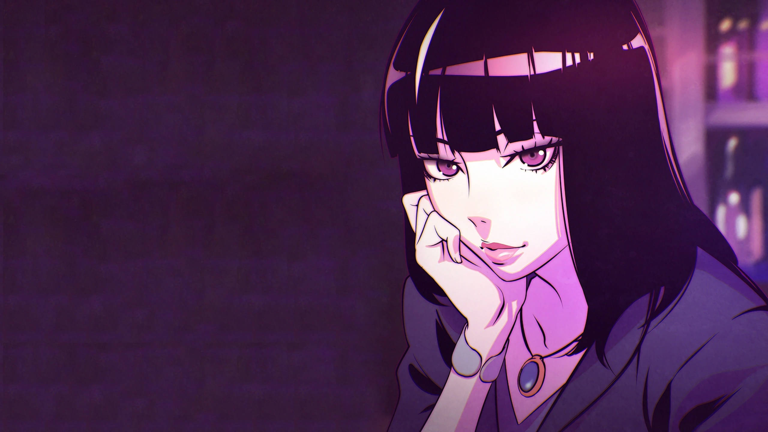Death Parade, Chiyuki, black hair, 2K Desktop Wallpaper