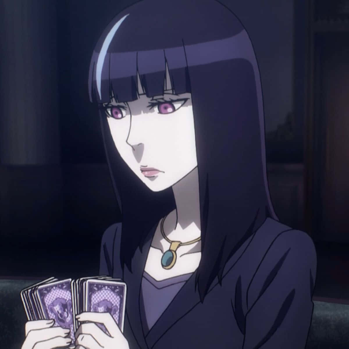 Chiyuki, Death Parade, purple eyes, SD Desktop Wallpaper