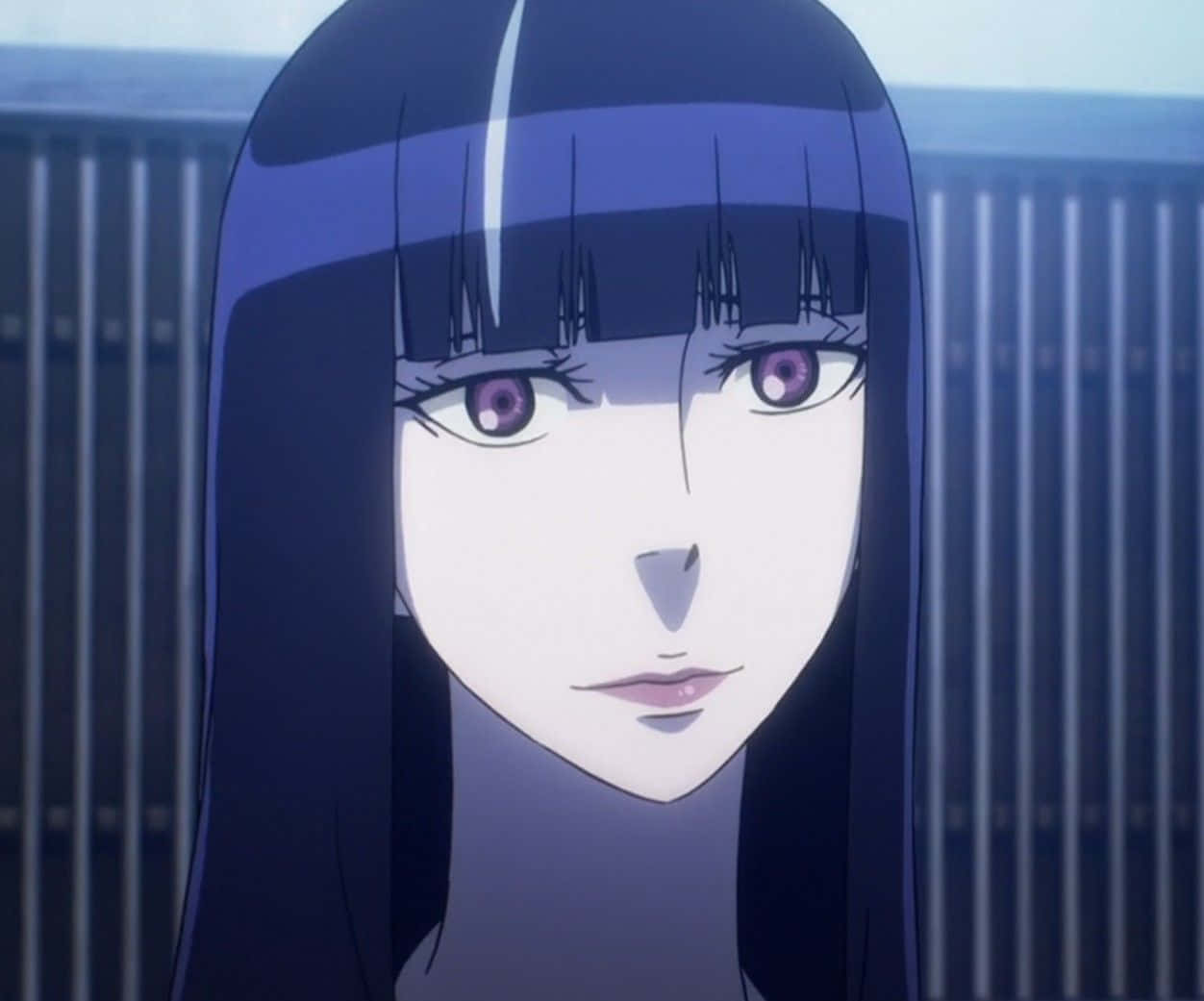Chiyuki, Death Parade, long dark blue hair, SD Desktop Wallpaper