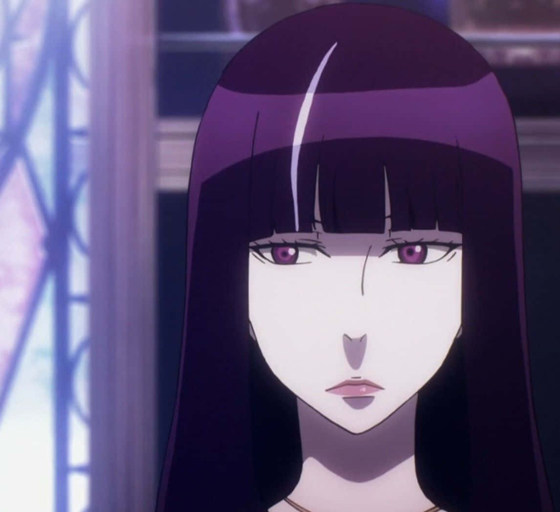 Chiyuki, Death Parade, long purple hair, SD Desktop Wallpaper