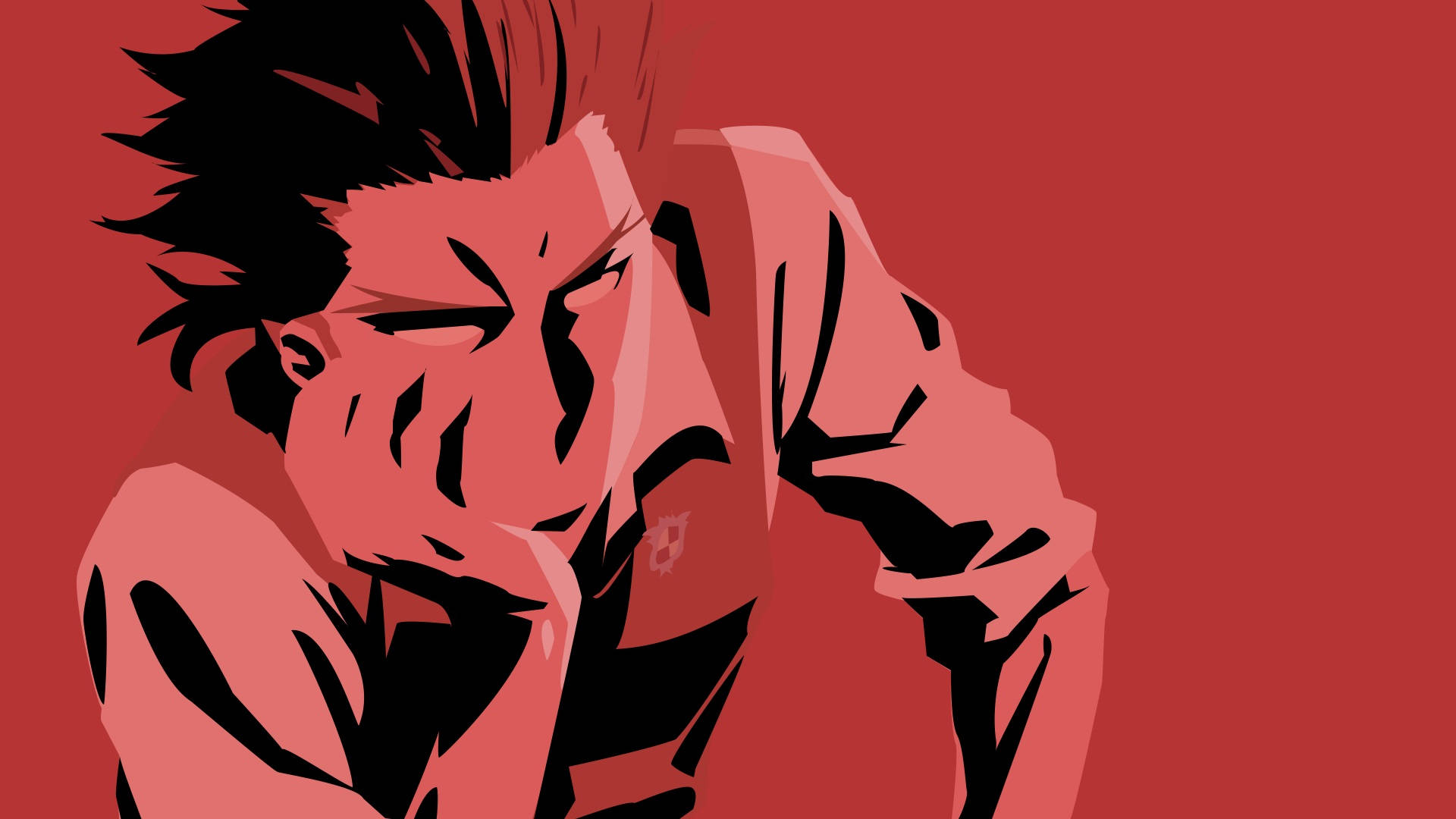 Death Parade Ginti, red, spiky hair, Full HD Desktop Wallpaper