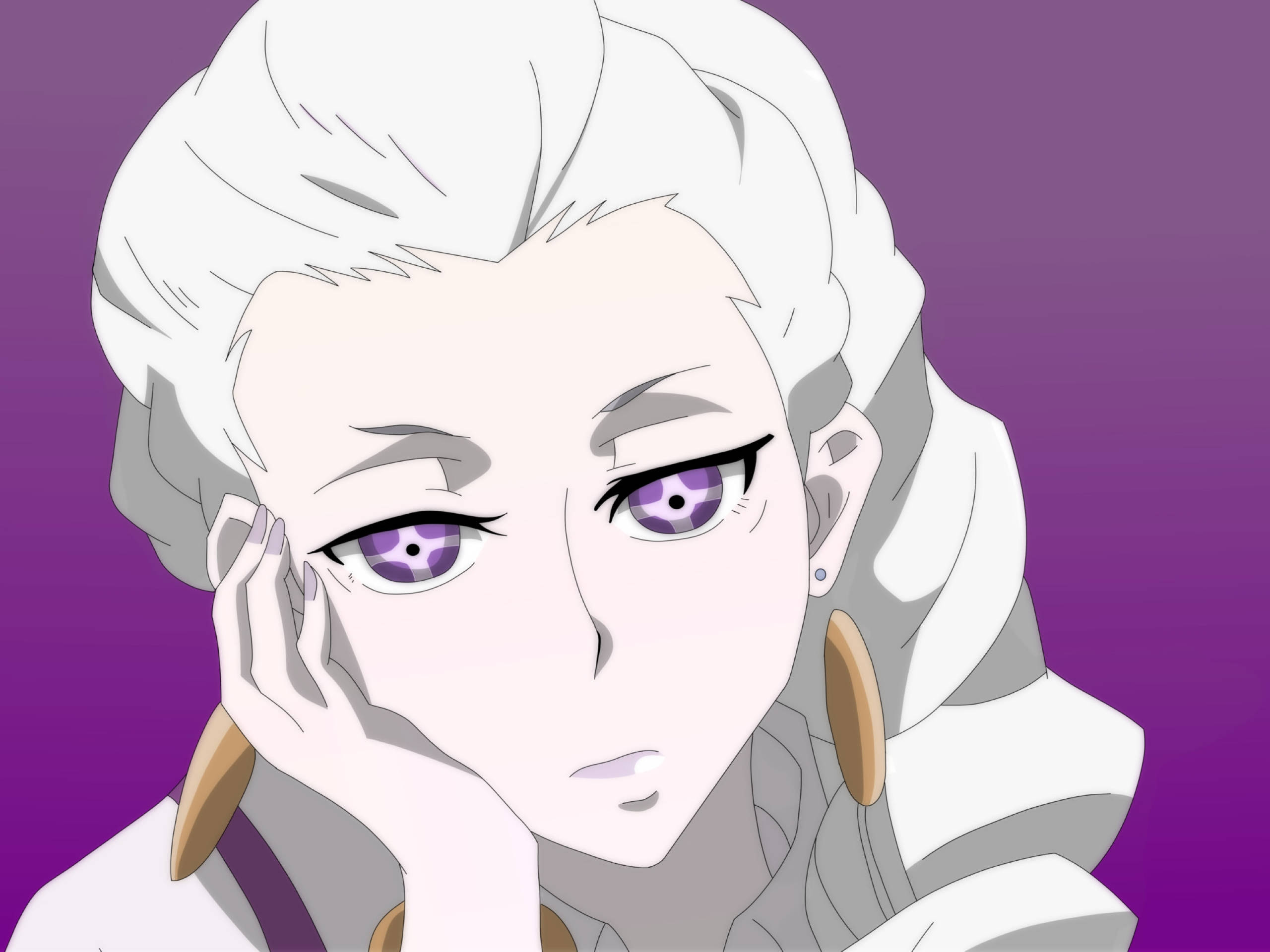 Death Parade, Nona, white hair, 2K Desktop Wallpaper