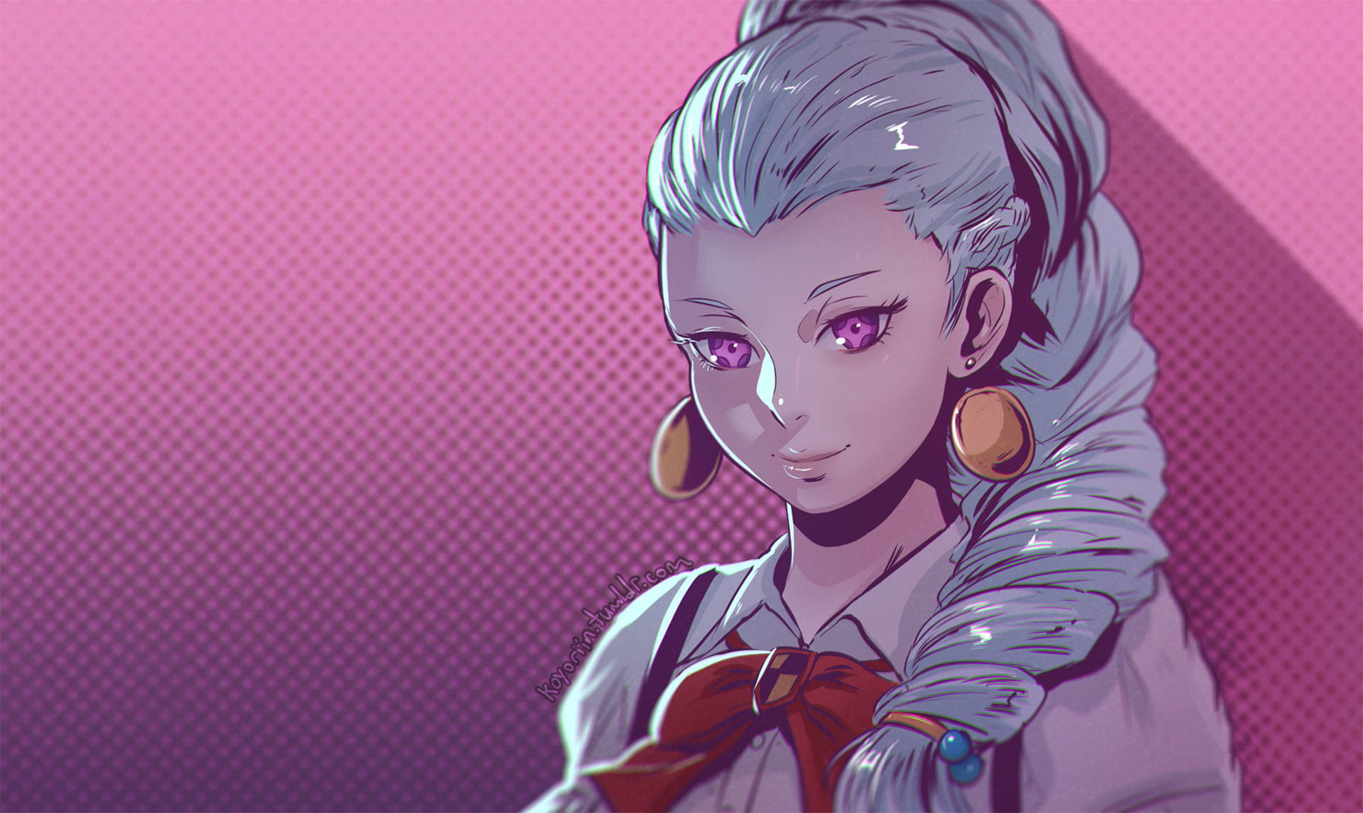 Nona, Death Parade, silver hair, Full HD Desktop Wallpaper
