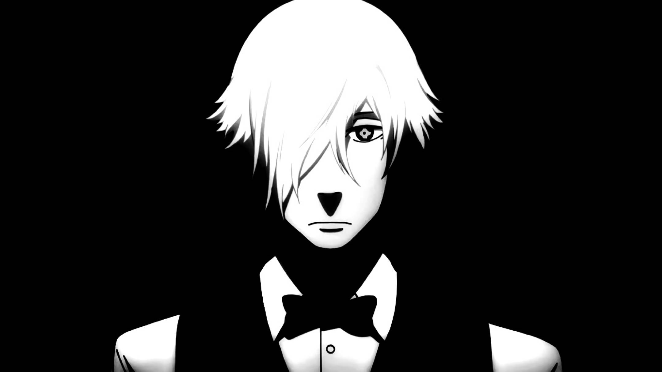 Death Parade, Nona, white hair, Full HD Desktop Wallpaper