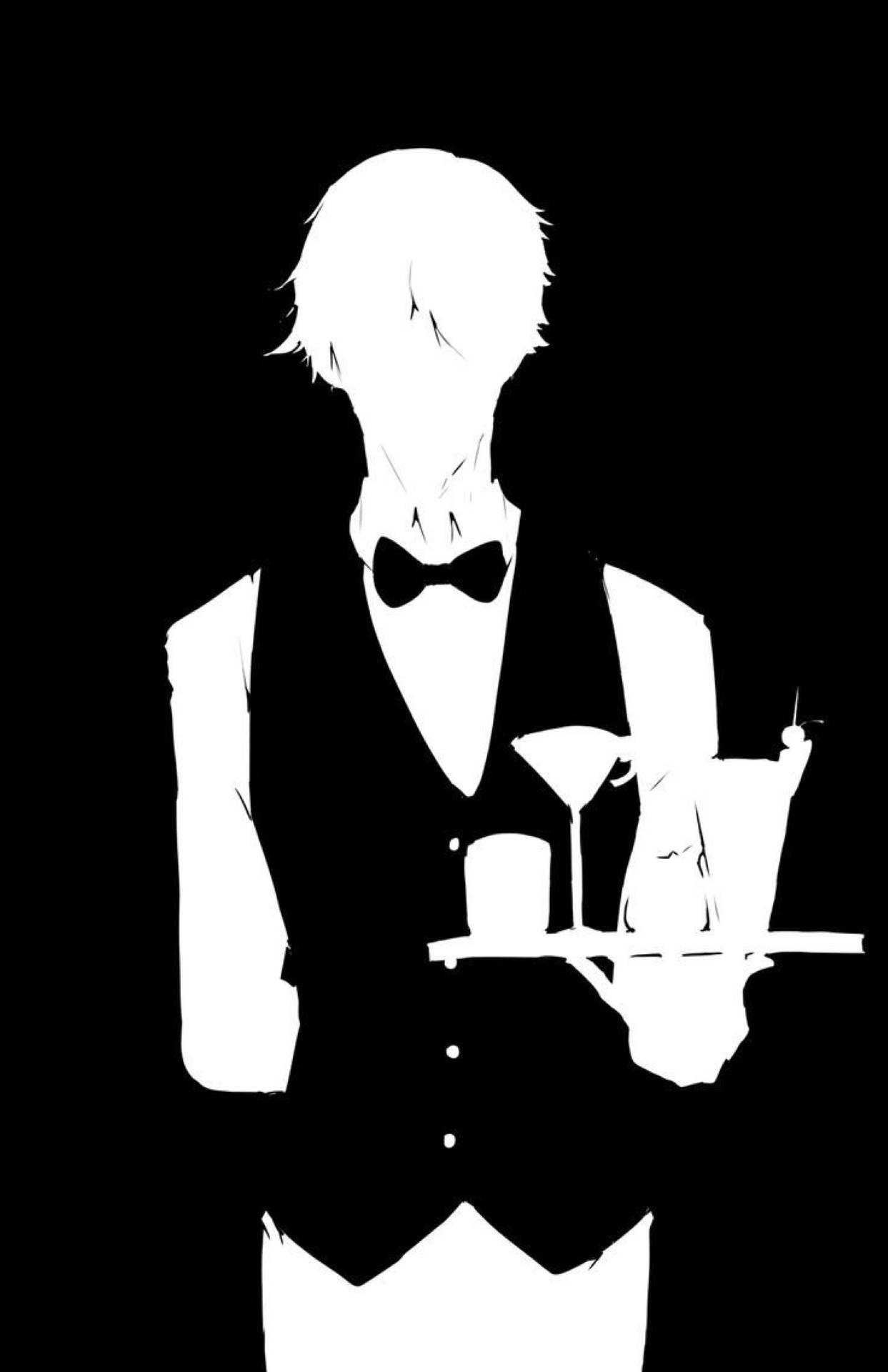 Death Parade, bartender, tuxedo, Full HD Phone Wallpaper