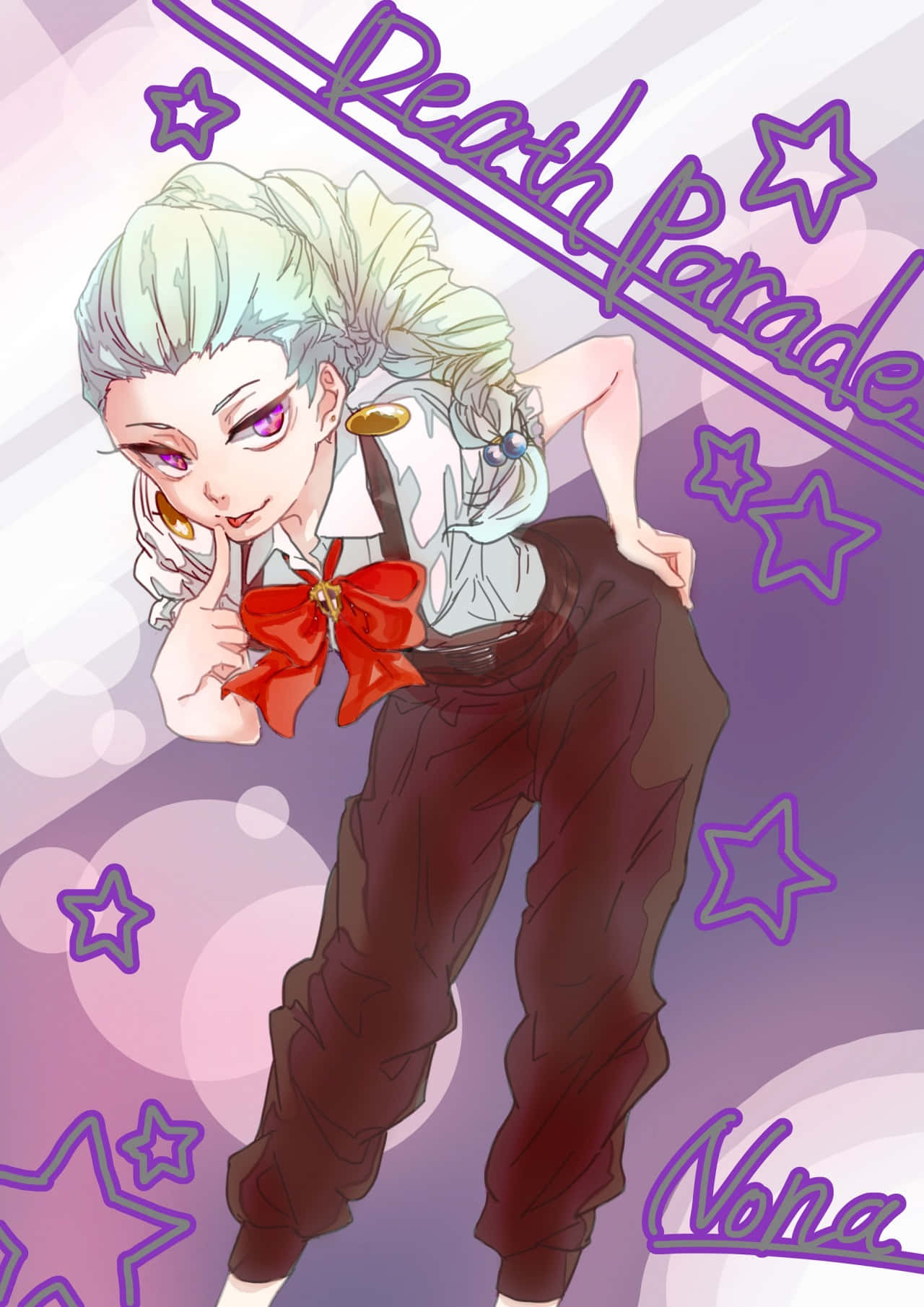 Death Parade, Nona, light blue hair, HD Phone Wallpaper
