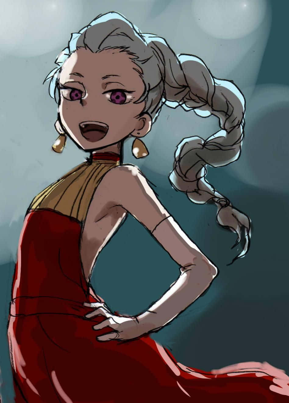 Nona, Death Parade, silver braided hair, HD Phone Wallpaper