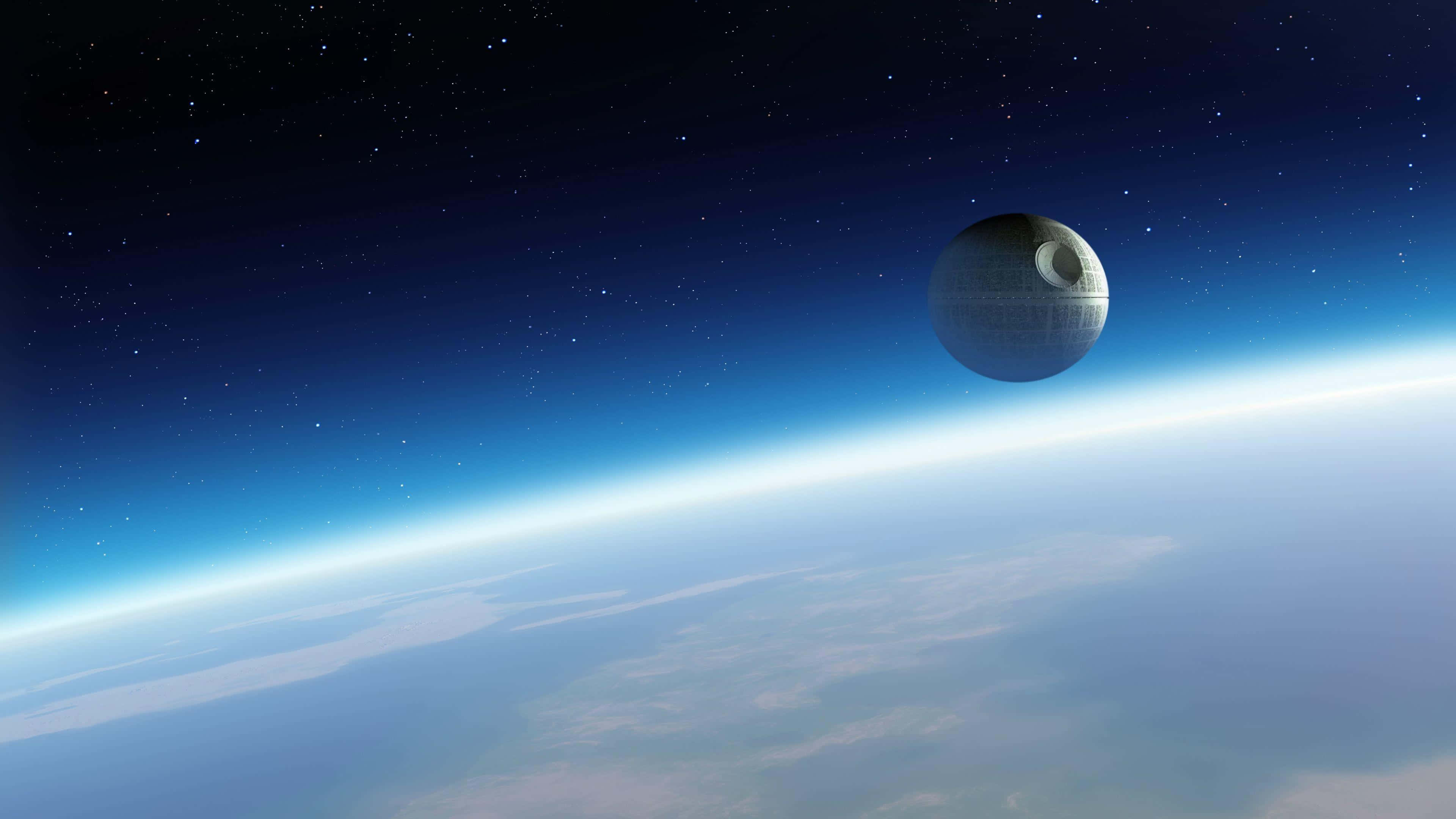 Death Star, Earth, horizon, 4K Desktop Wallpaper