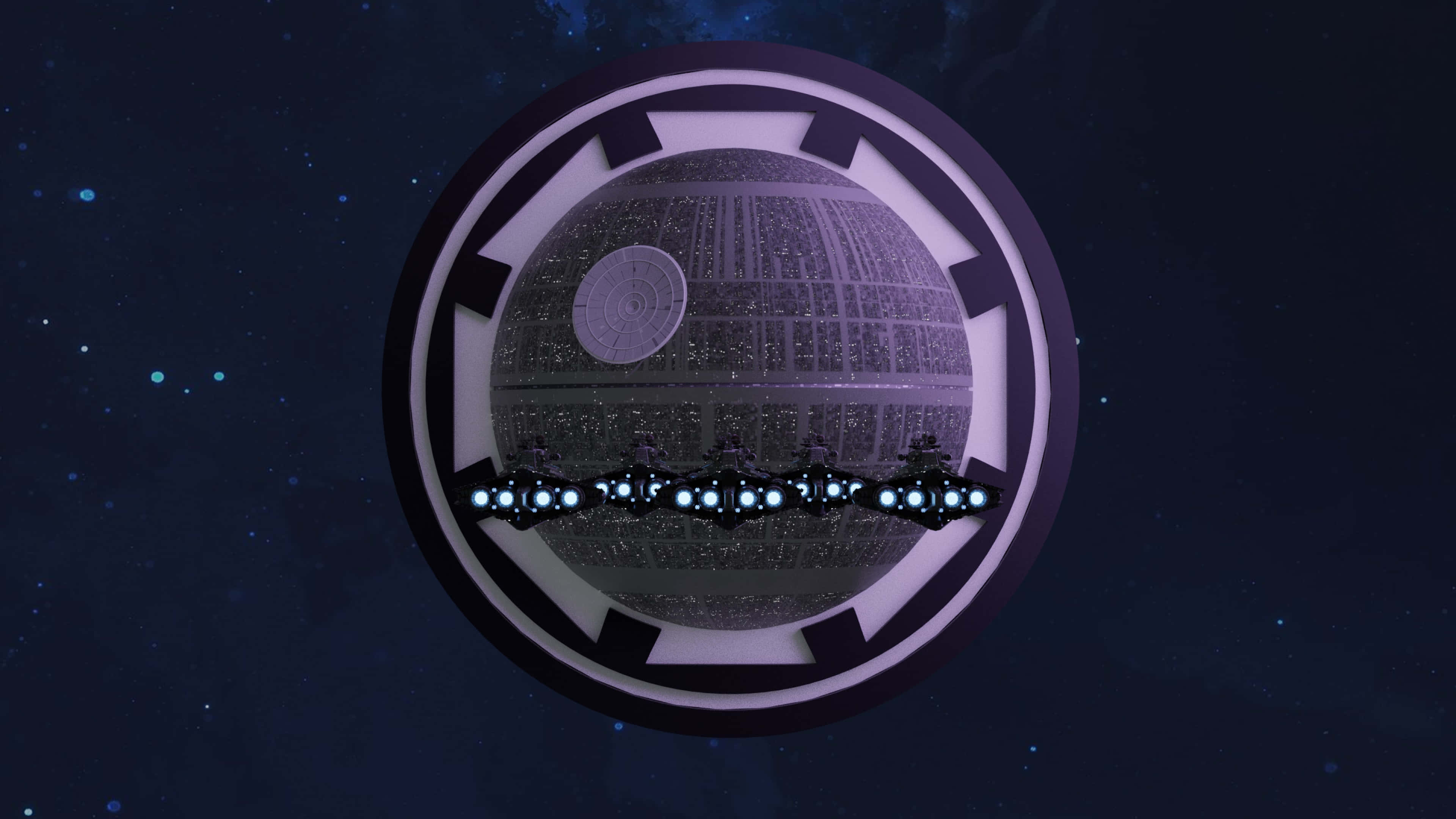 Death Star, space station, circular viewport, 4K Desktop Wallpaper