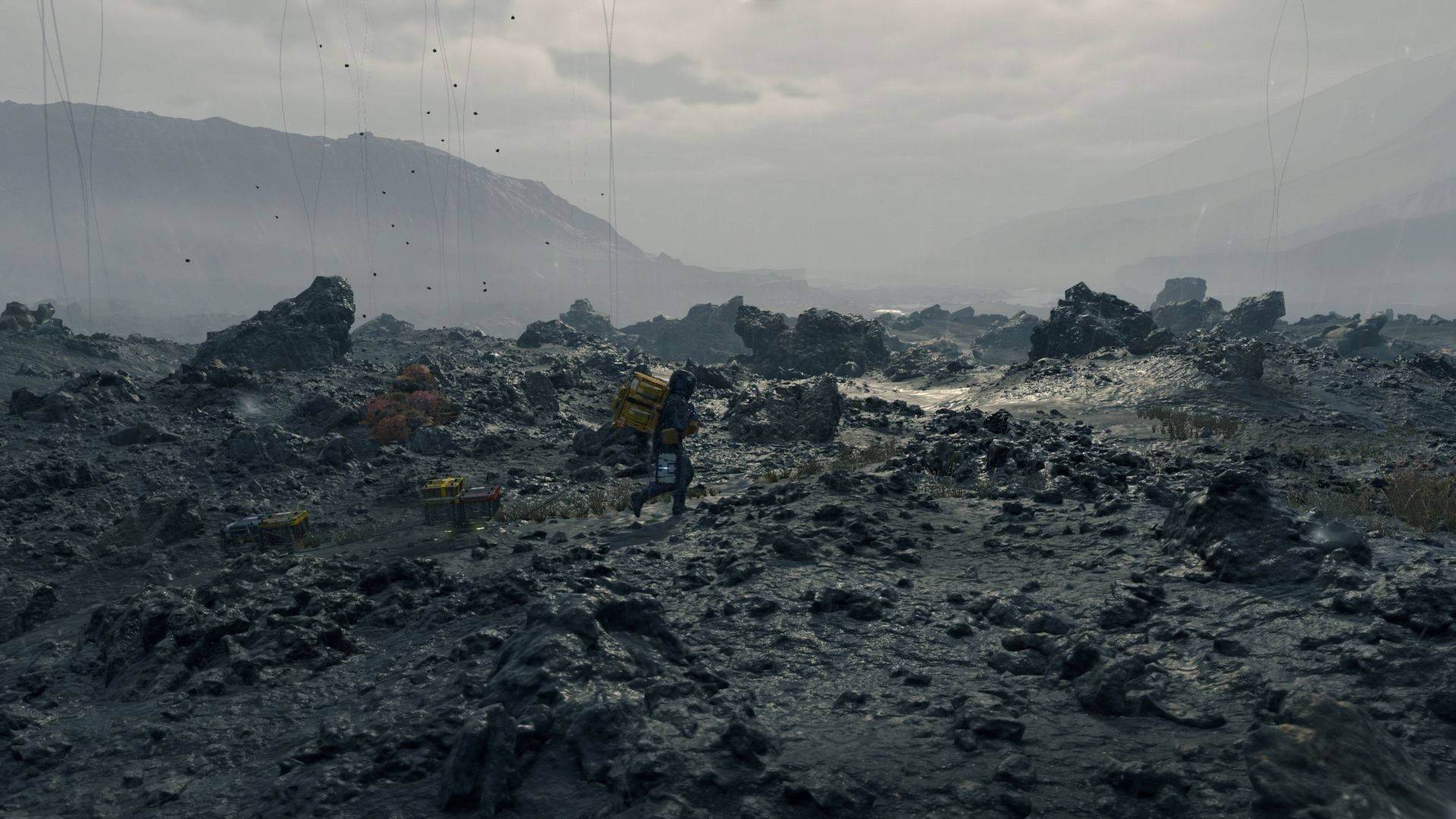 Death Stranding, 1920x1080, yellow backpack, Full HD Desktop Wallpaper