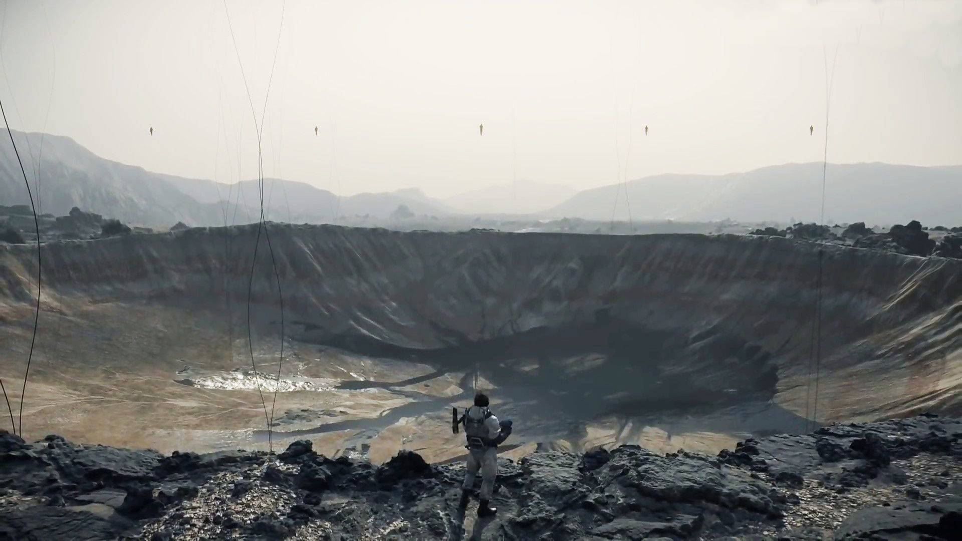 Death Stranding, 1920x1080, large canyon, Full HD Desktop Wallpaper