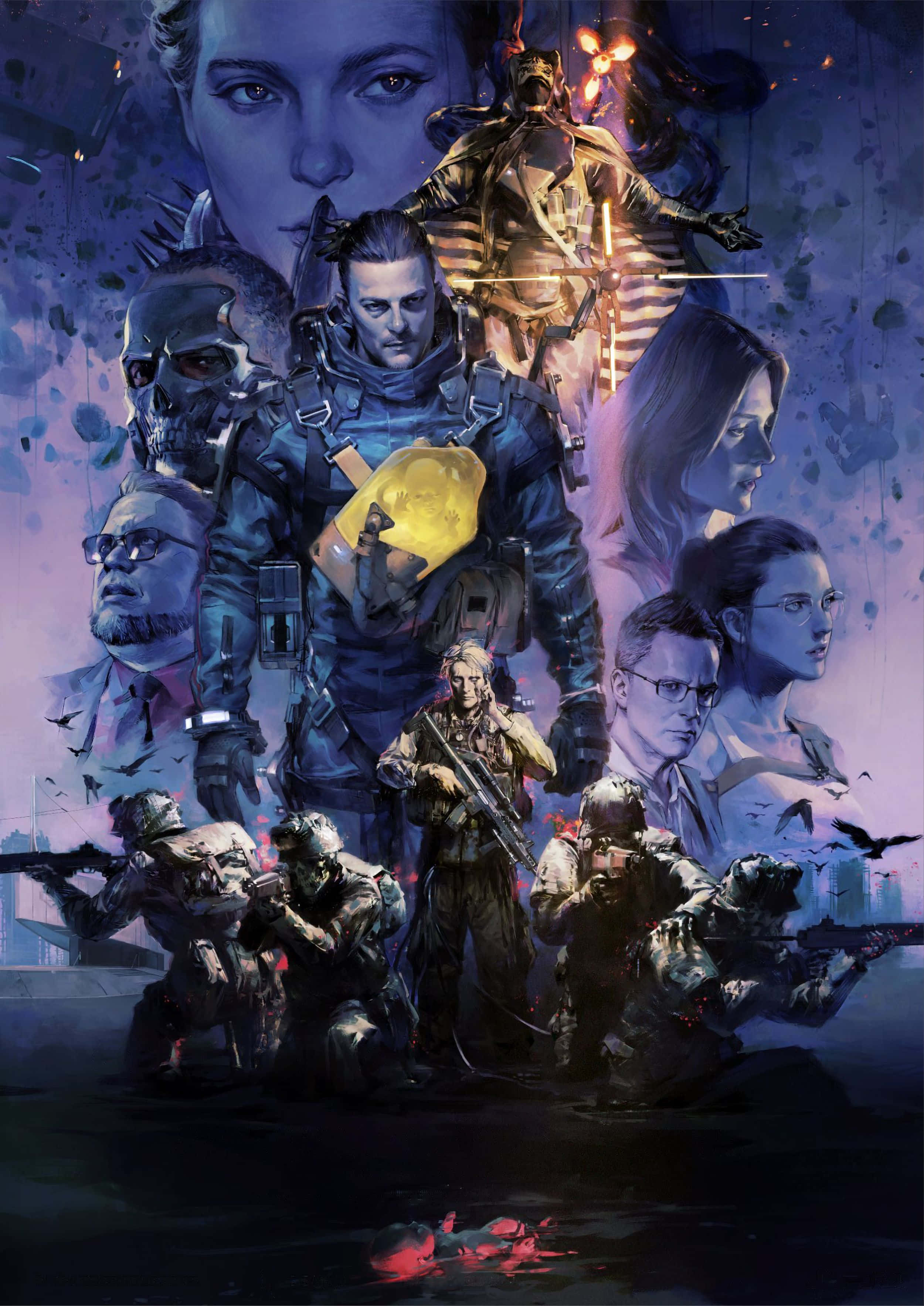 Death Stranding, phone, dark purple, 2K Phone Wallpaper