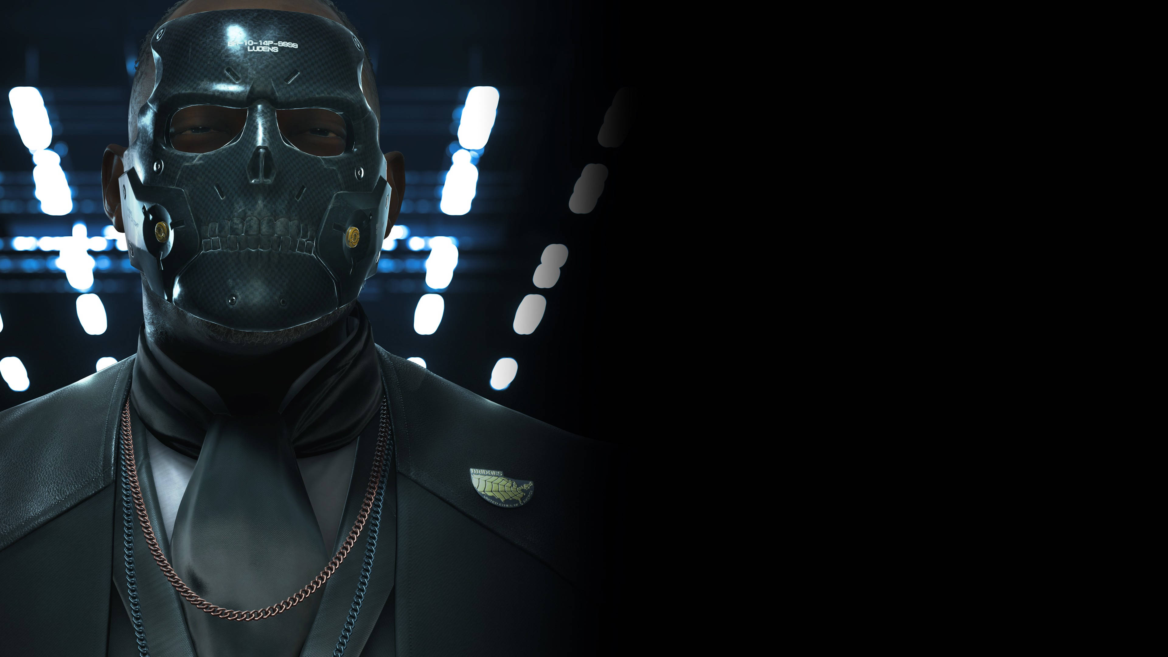 Death Stranding, masked figure, dark suit, 4K Desktop Wallpaper