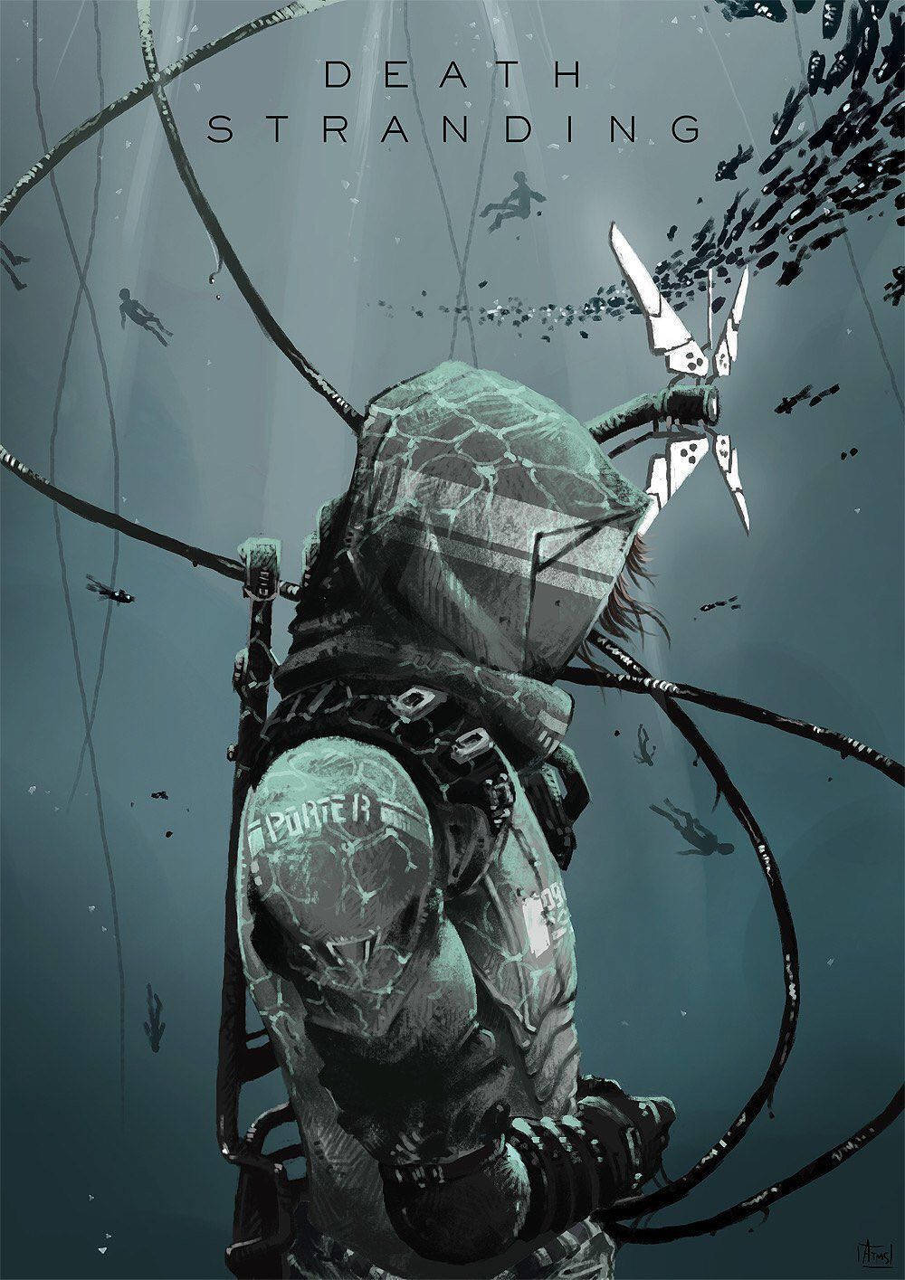 Death Stranding, attack of beached things, cracked helmet, HD Phone Wallpaper