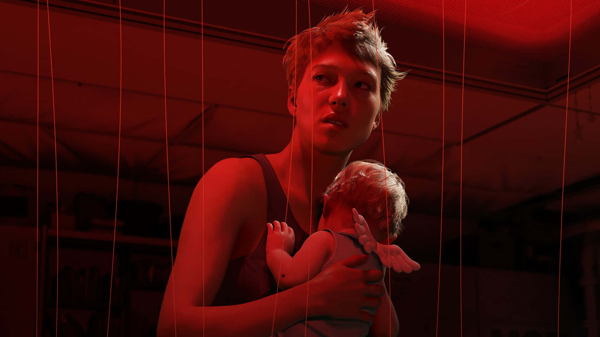 Death Stranding 2, baby, woman with short hair, Full HD Desktop Wallpaper