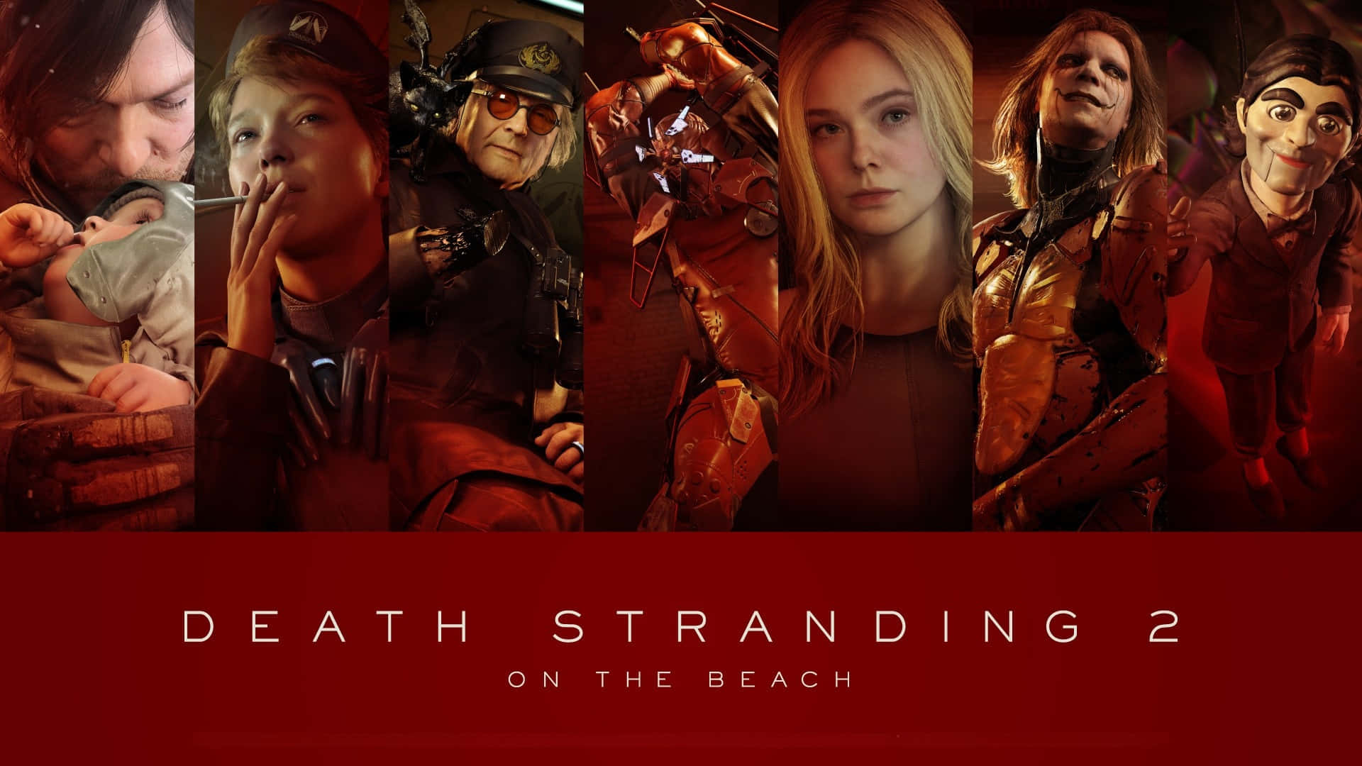 Death Stranding 2, On the Beach, seven distinct characters, Full HD Desktop Wallpaper