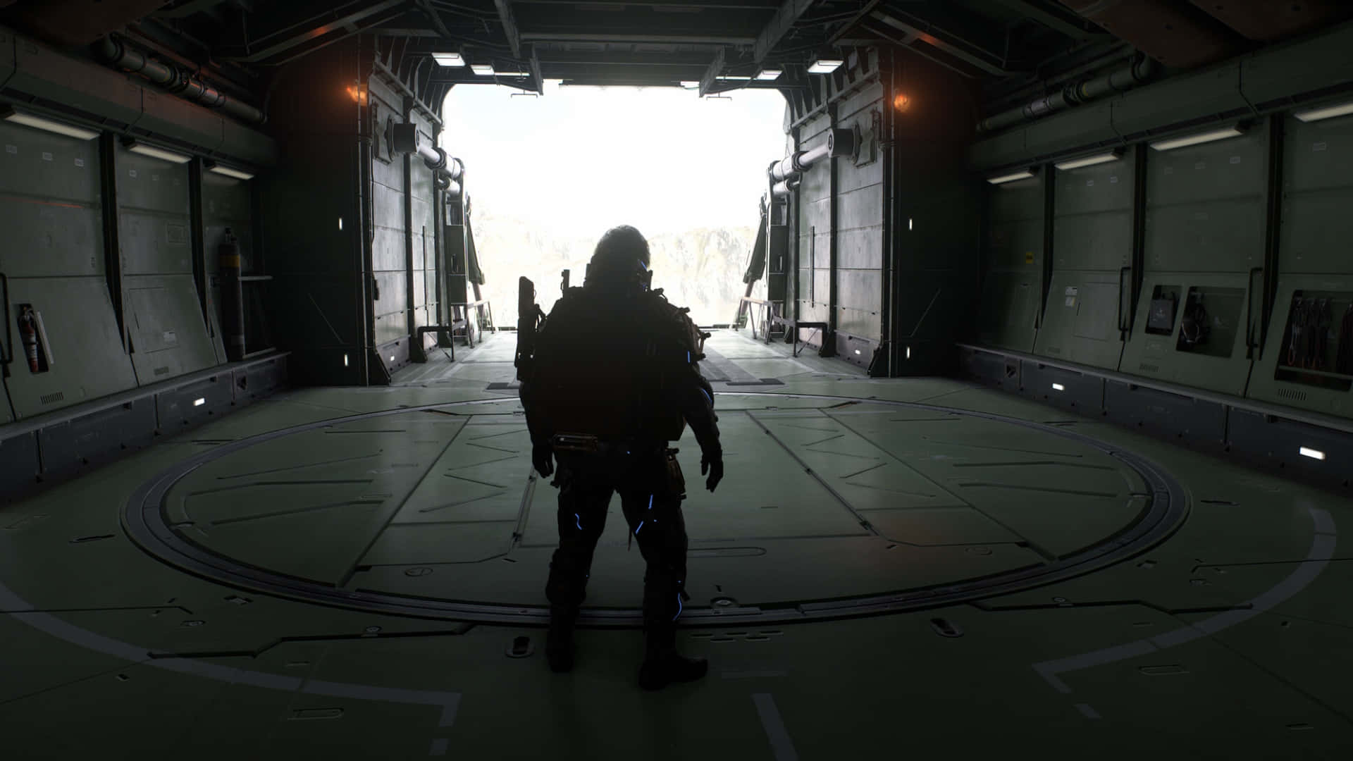 Death Stranding 2, mysterious arrival, armored figure, Full HD Desktop Wallpaper