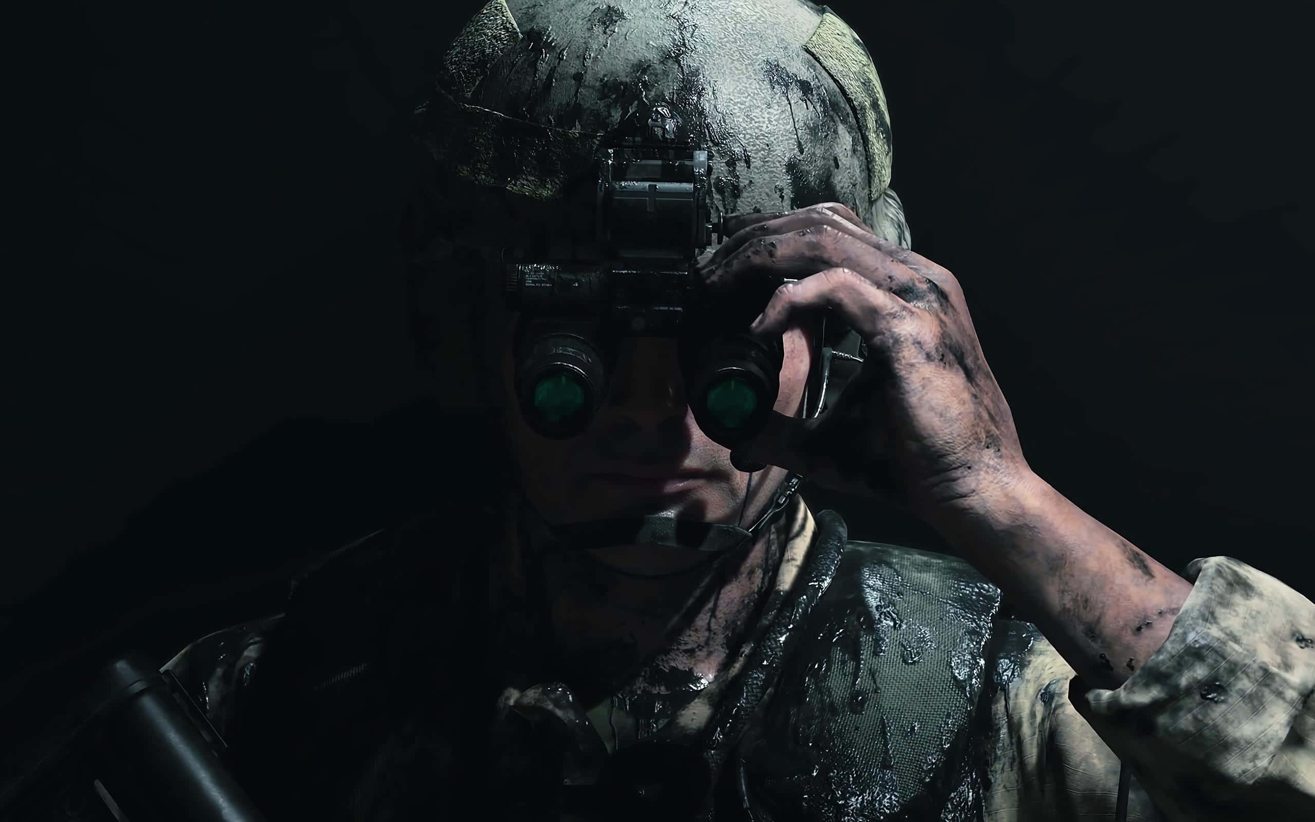 Death Stranding, soldier, binoculars, 2K Desktop Wallpaper