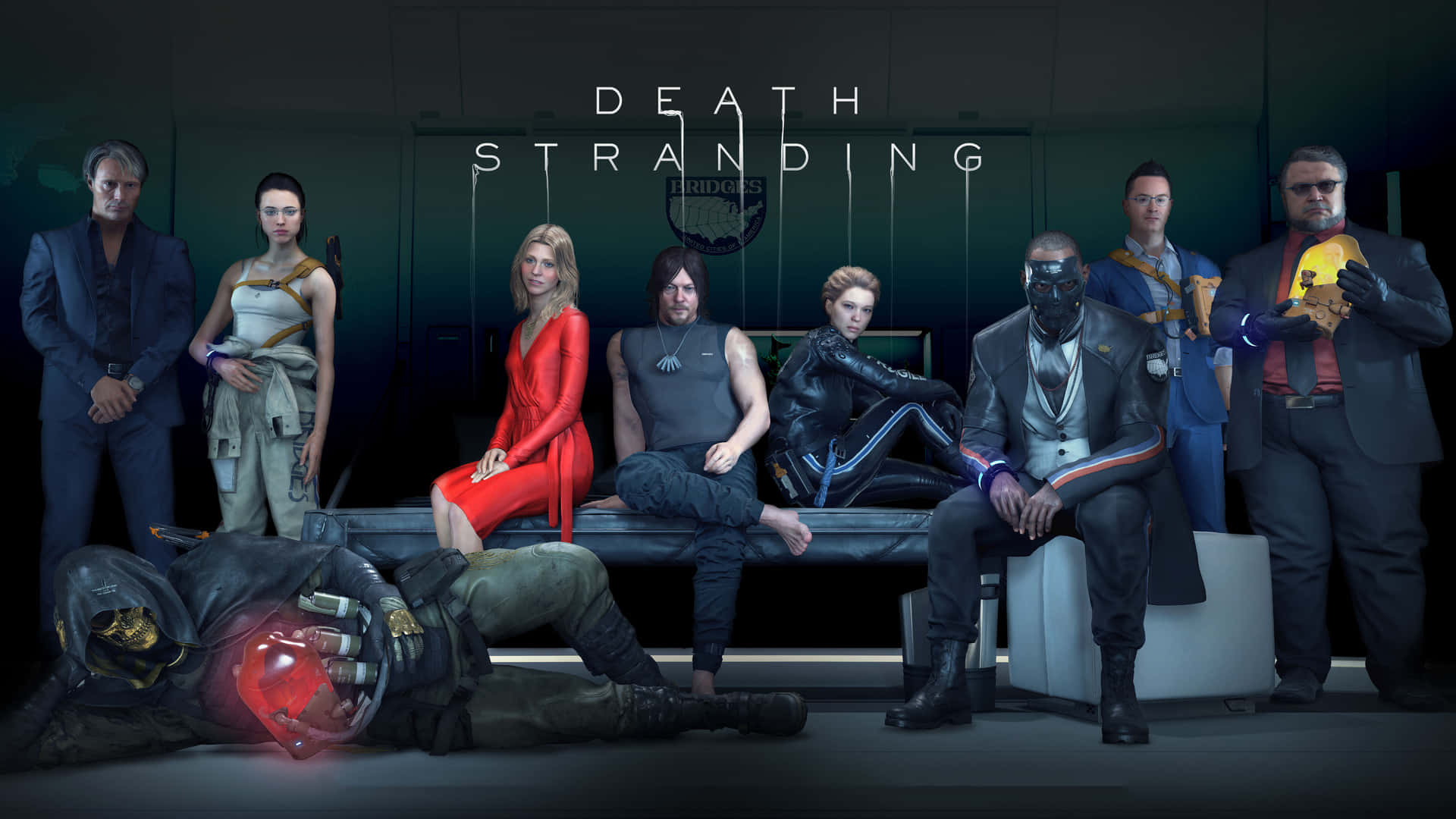 Death Stranding, All Characters, dimly lit room, Full HD Desktop Wallpaper