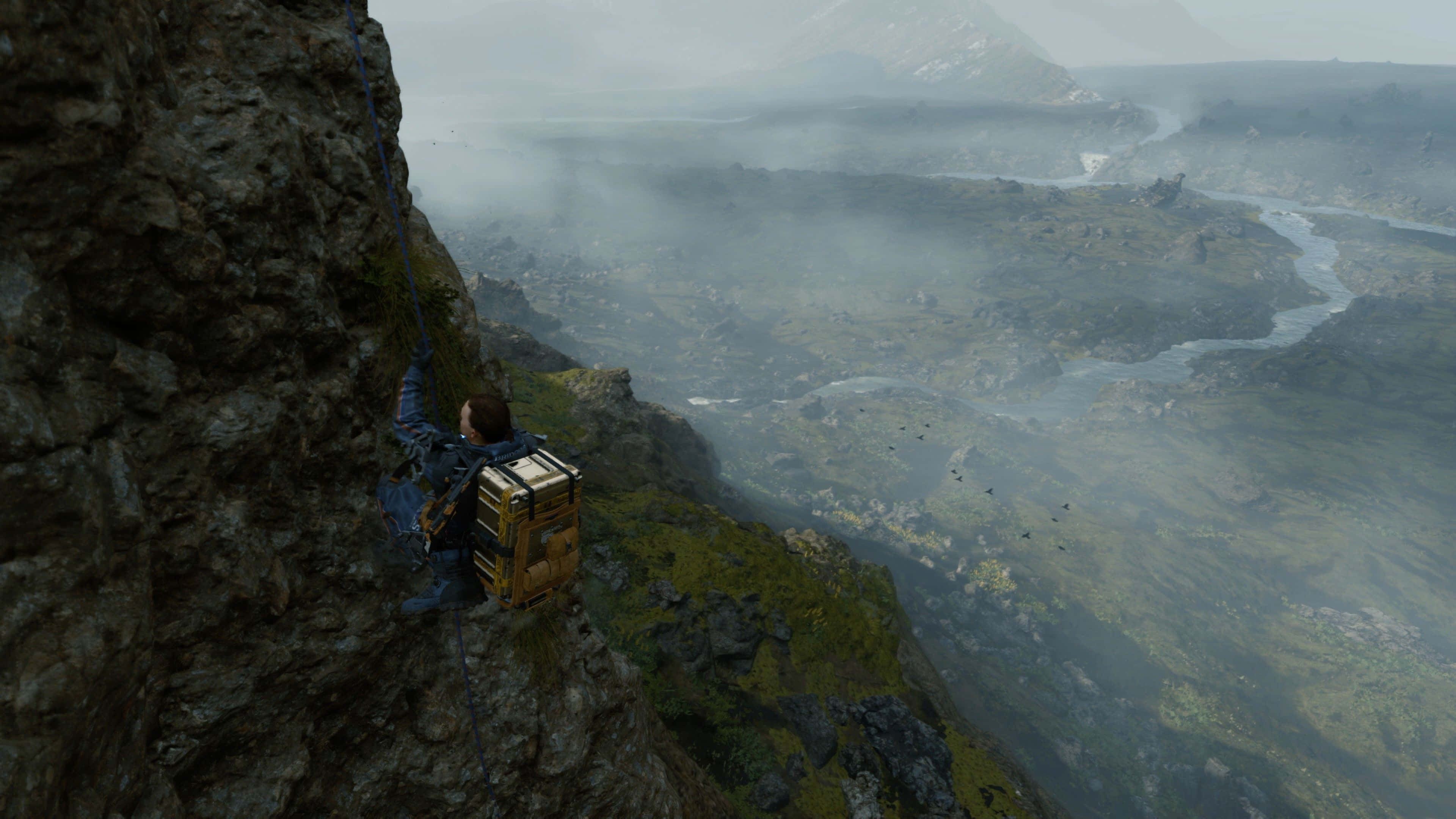 Death Stranding HD, cliff, misty cliff, 4K Desktop Wallpaper