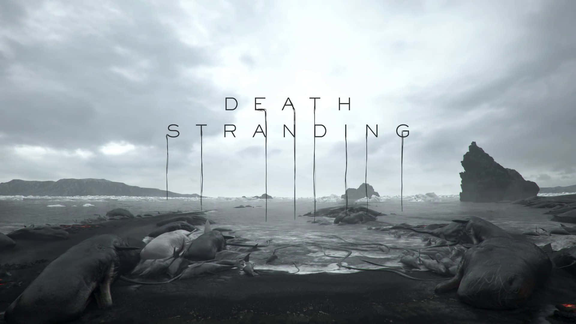Death Stranding, black sand beach, dead whales, Full HD Desktop Wallpaper