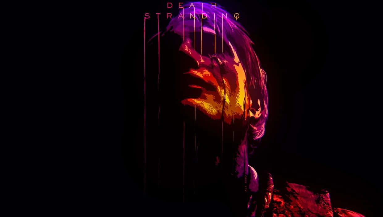 Death Stranding, glowing face, fiery orange, SD Desktop Wallpaper