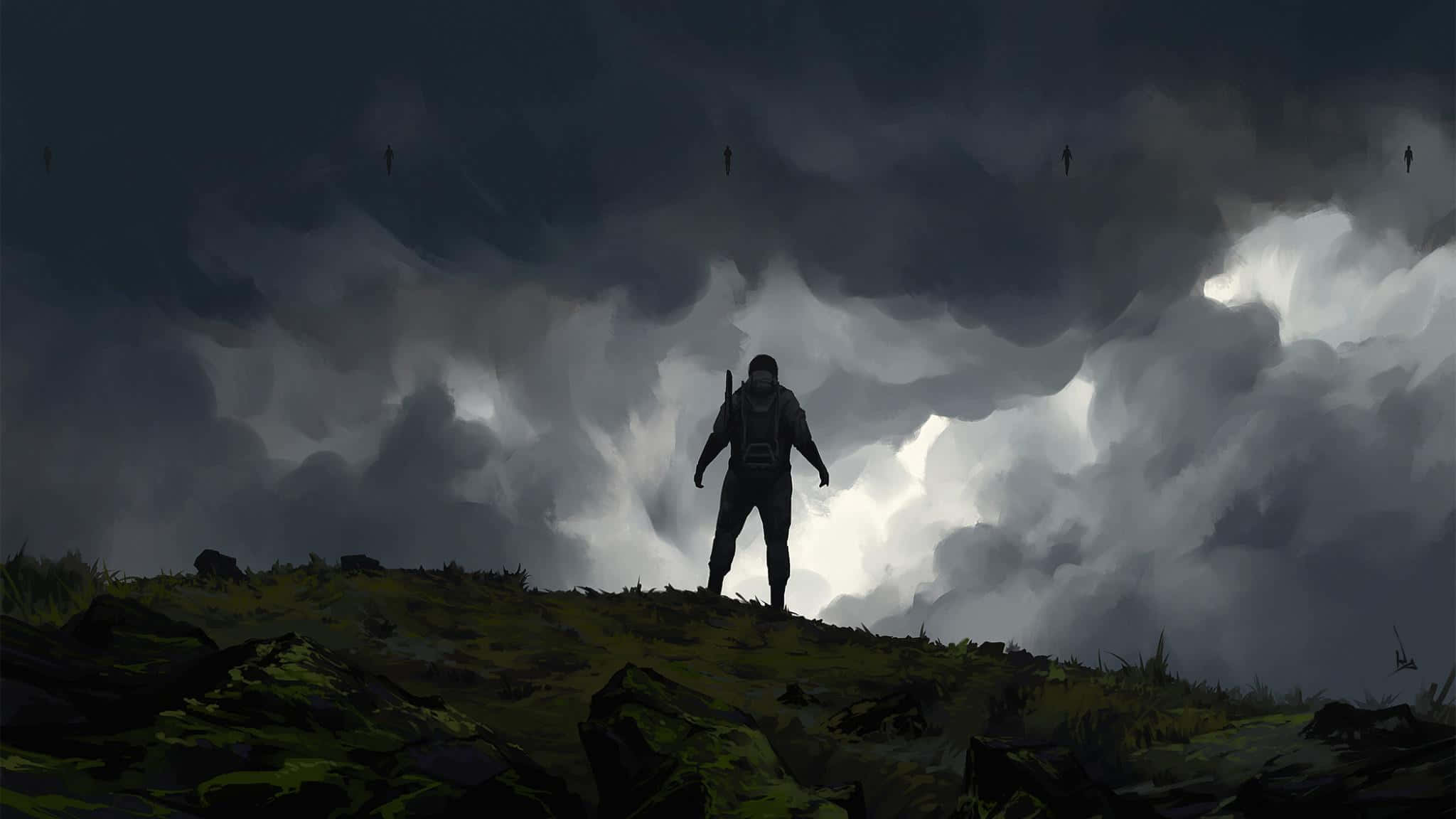 Death Stranding, PC, mossy hill, Full HD Desktop Wallpaper
