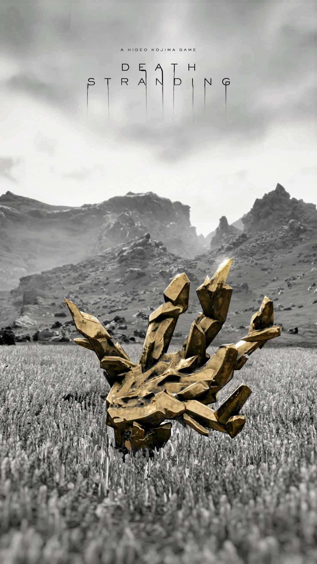 Death Stranding Mobile, golden, fragmented hand sculpture, Full HD Phone Wallpaper