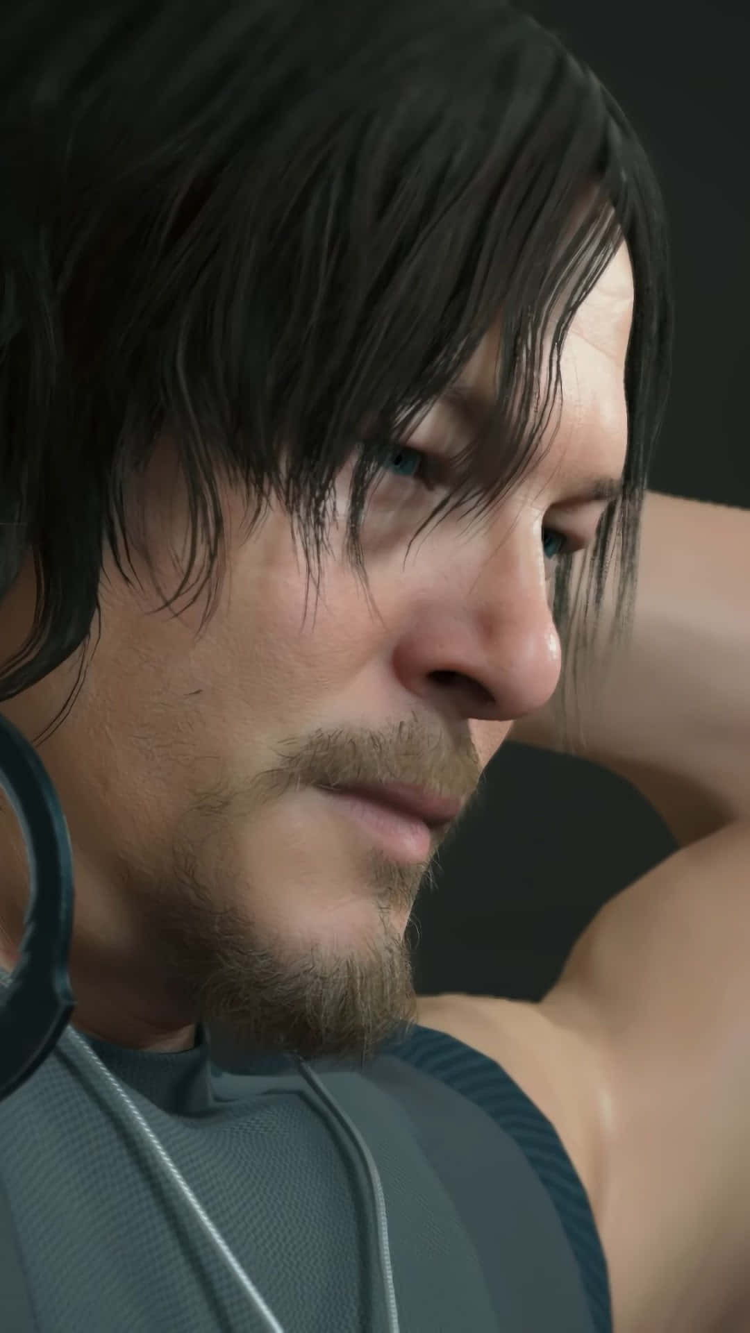 Death Stranding mobile, rugged man, wet dark hair, Full HD Phone Wallpaper