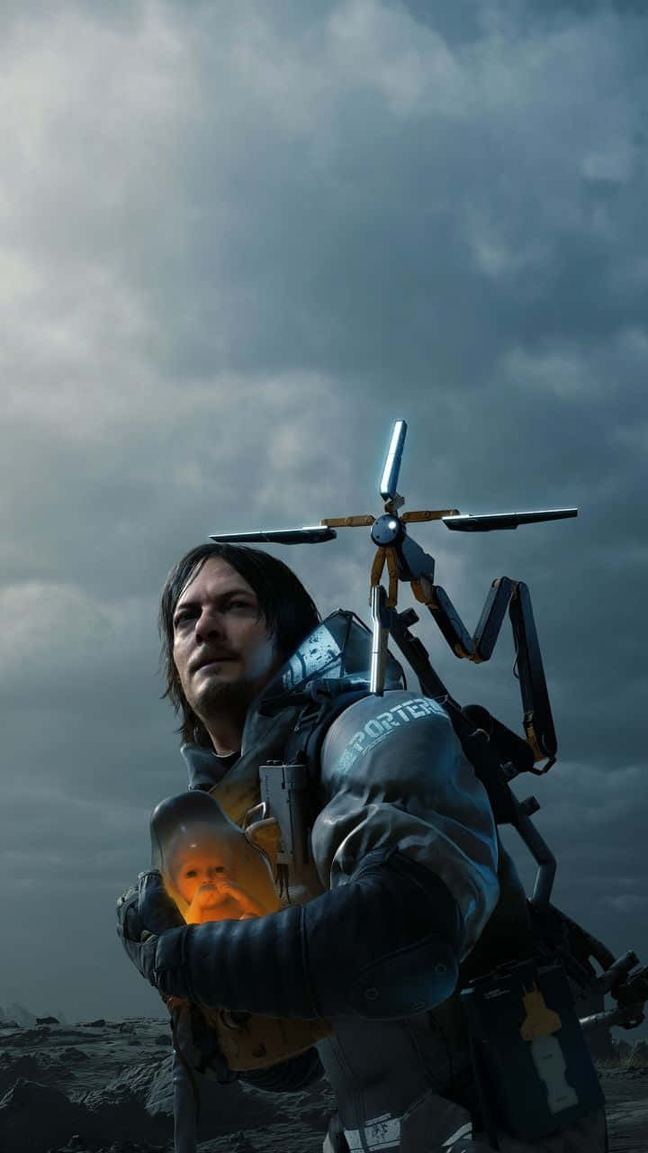 Death Stranding, glowing orb, mechanical drone, HD Phone Wallpaper