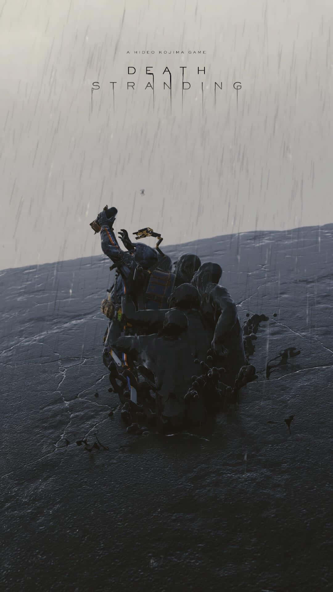 Death Stranding Phone, rain-soaked, cracked wasteland, Full HD Phone Wallpaper