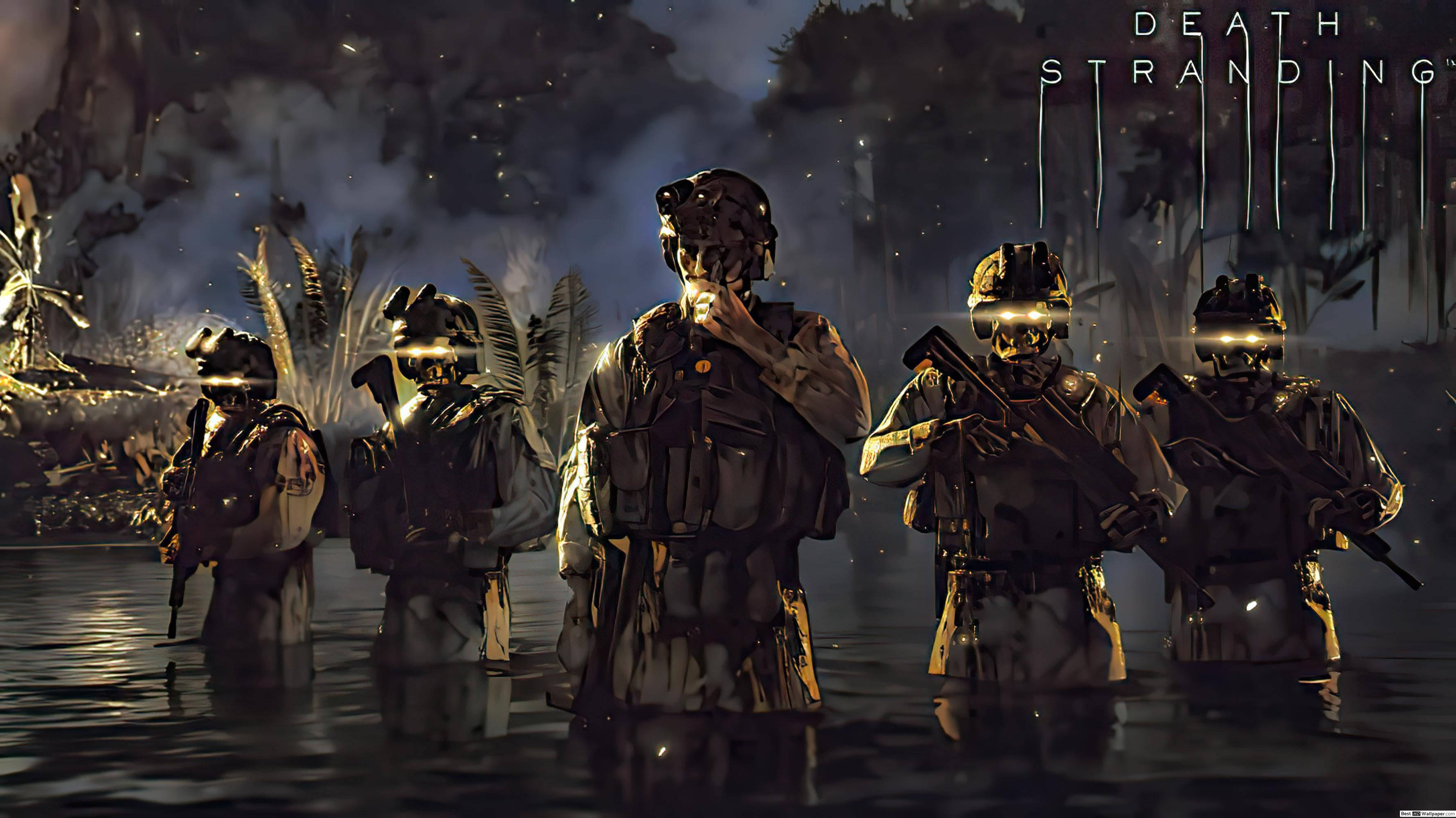 Death Stranding, skeleton soldiers, tactical gear, 2K Desktop Wallpaper