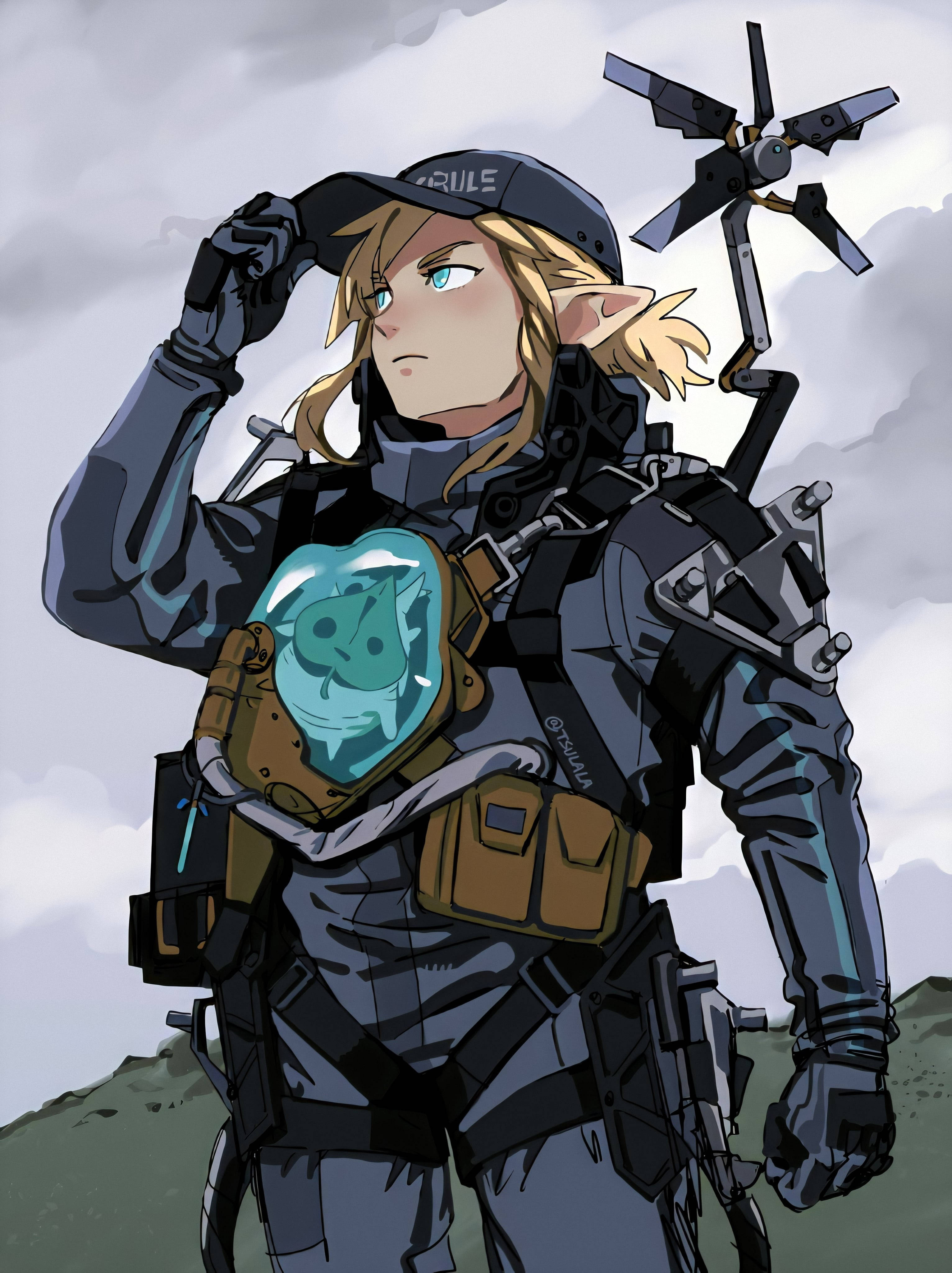 Death Stranding, anime soldier, tactical gear, 4K Phone Wallpaper