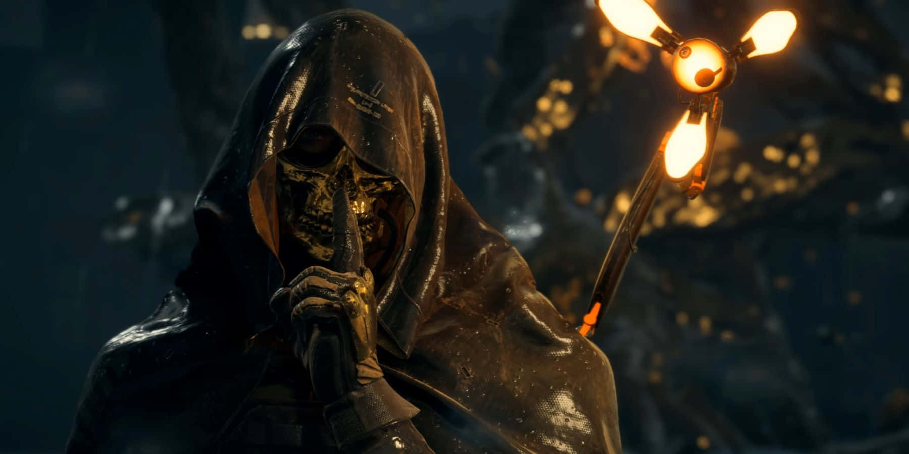 Death Stranding, PC, hooded skeletal figure, HD Desktop Wallpaper