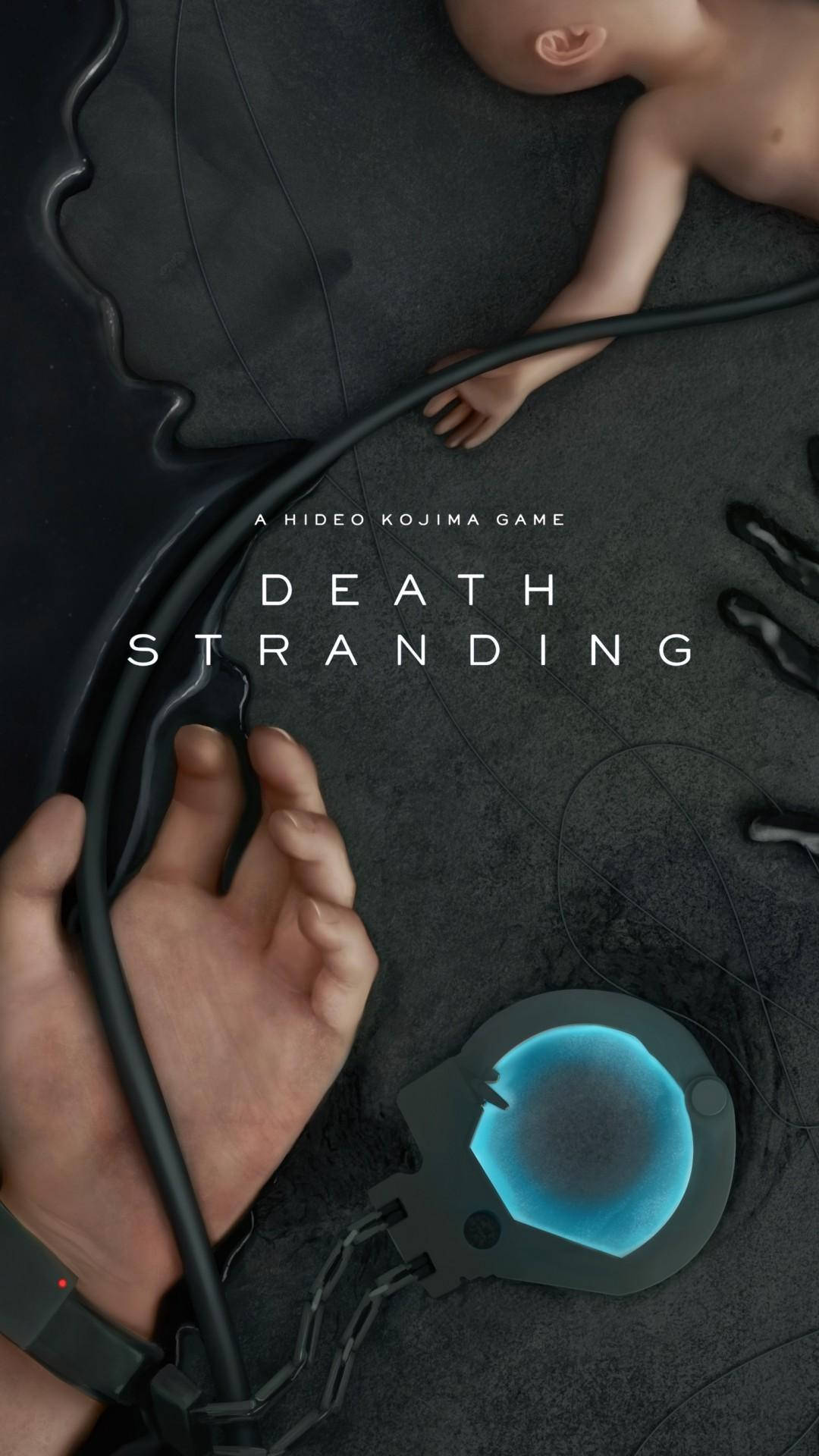 Death Stranding, glowing blue orb, hand holding a cable, Full HD Phone Wallpaper