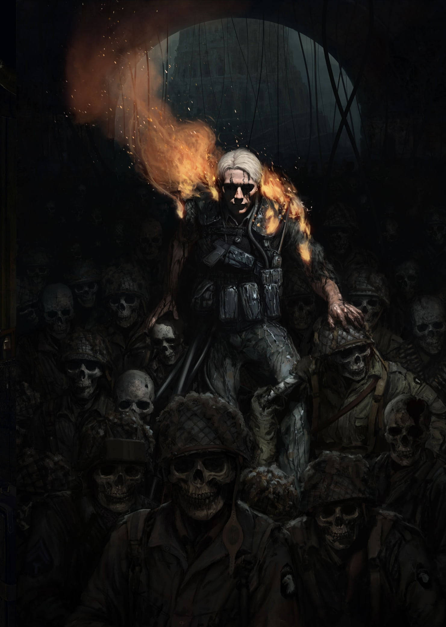 Death Stranding, cliff, skulled soldiers, Full HD Phone Wallpaper