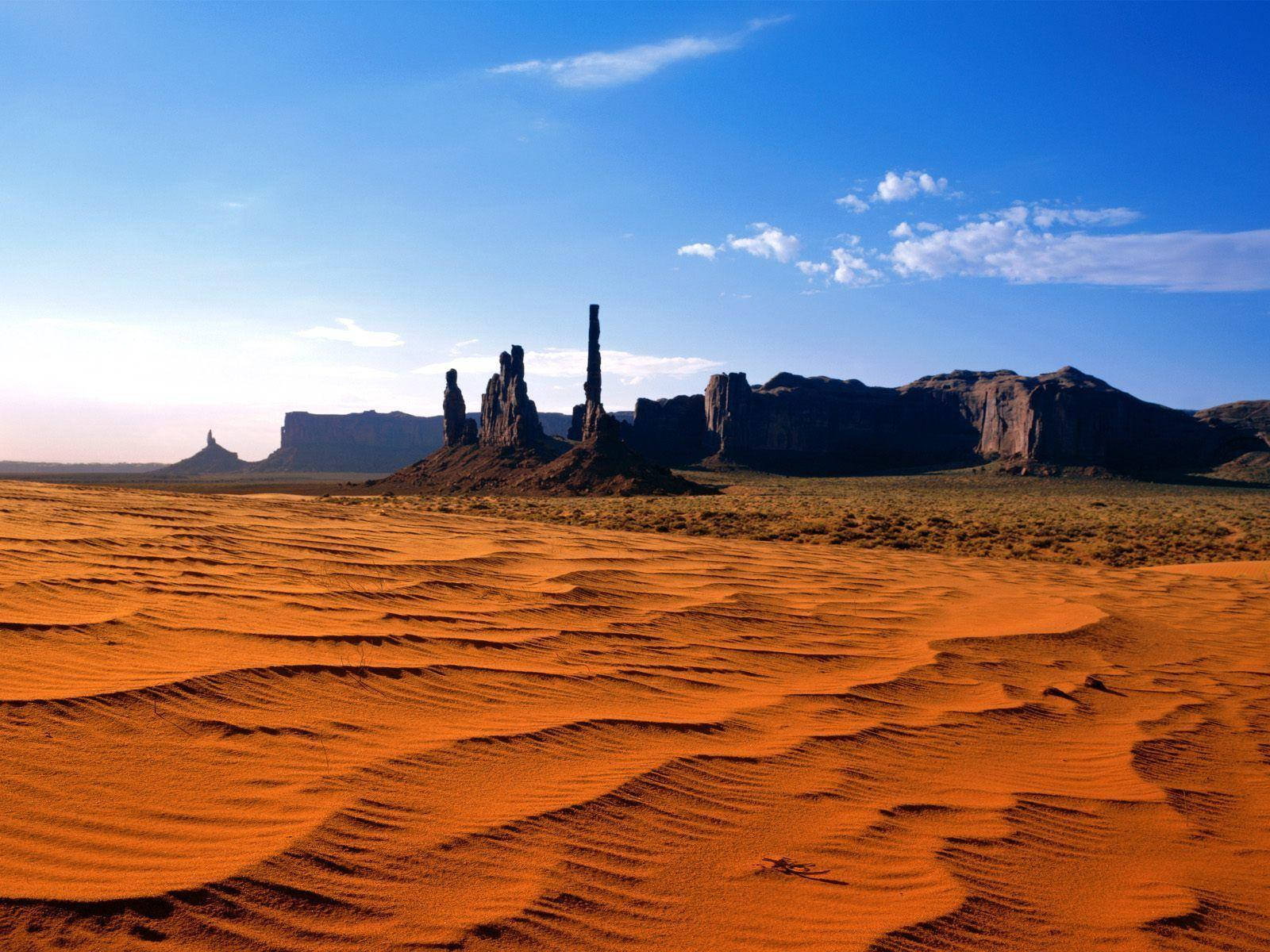 sand dunes, orange sand dunes, red rock formations, HD Desktop Wallpaper