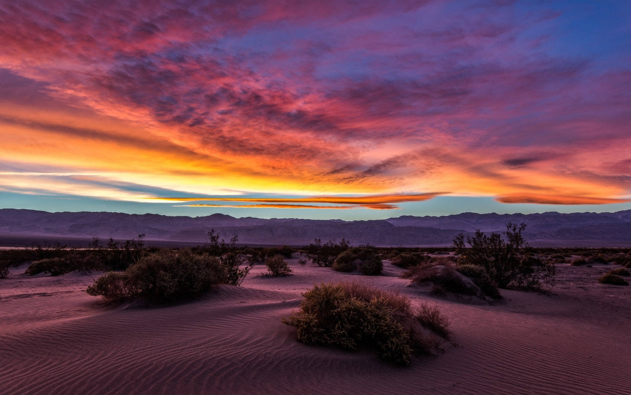 sunset, pink, orange, Full HD Desktop Wallpaper