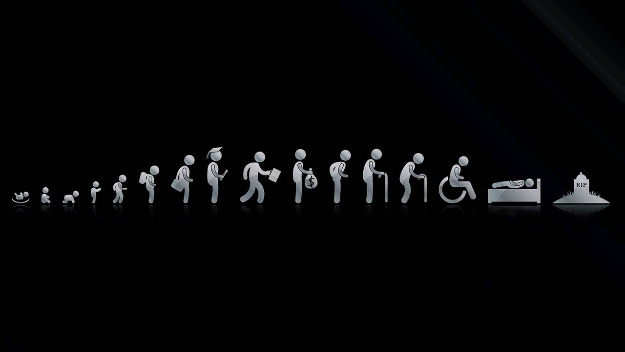 minimalist silver silhouette, human life stages, birth, HD Desktop Wallpaper