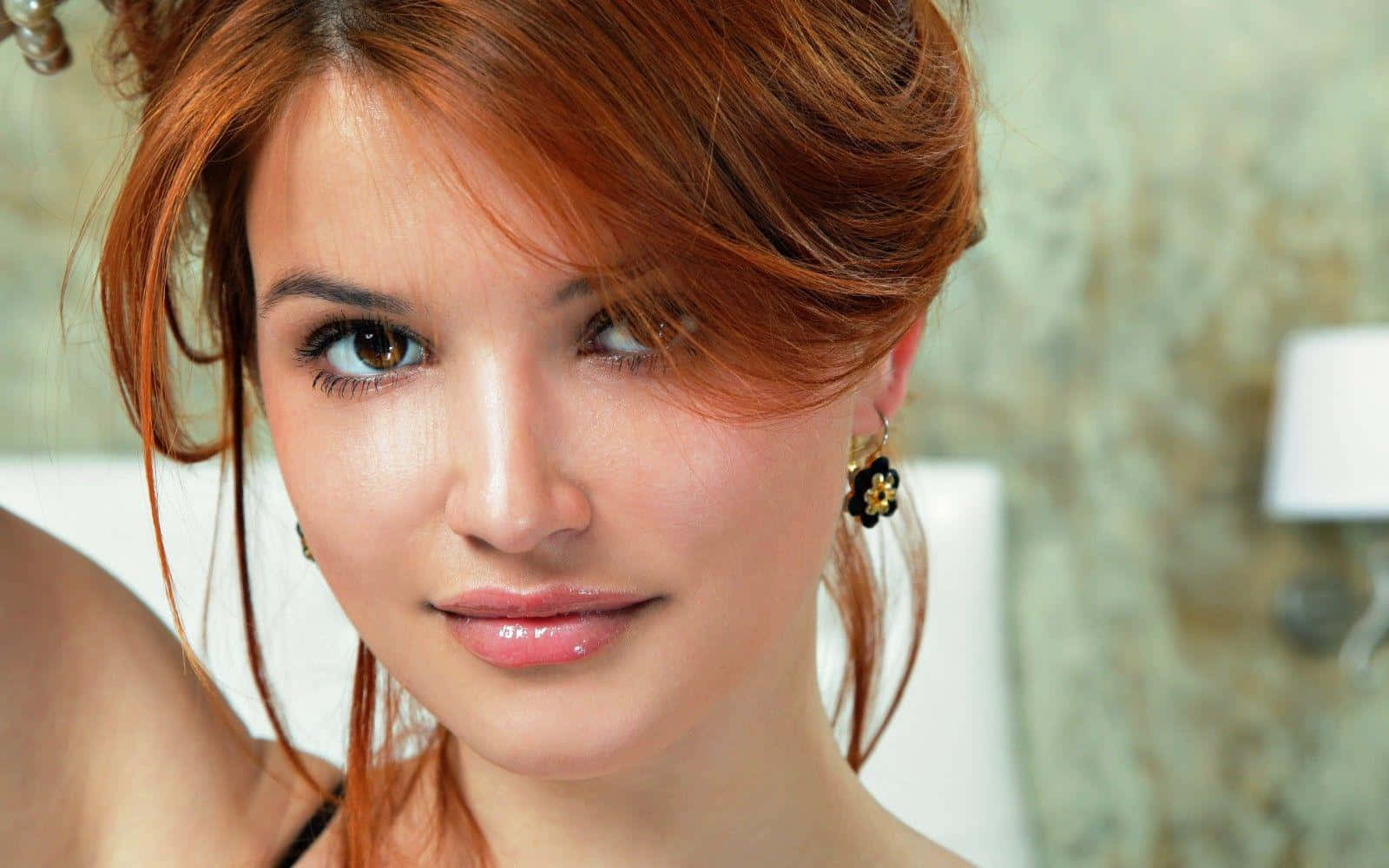 Debby Ryan, vibrant red hair, warm brown eyes, HD Desktop Wallpaper