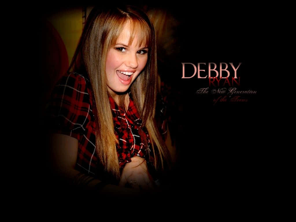 Debby Ryan, red plaid shirt, dark background, SD Desktop Wallpaper