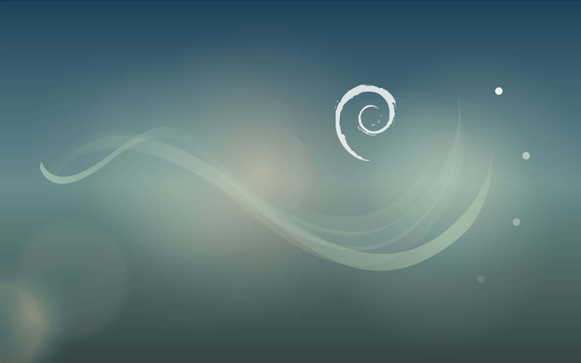 Debian, abstract swirl, soft green and blue hues, Full HD Desktop Wallpaper