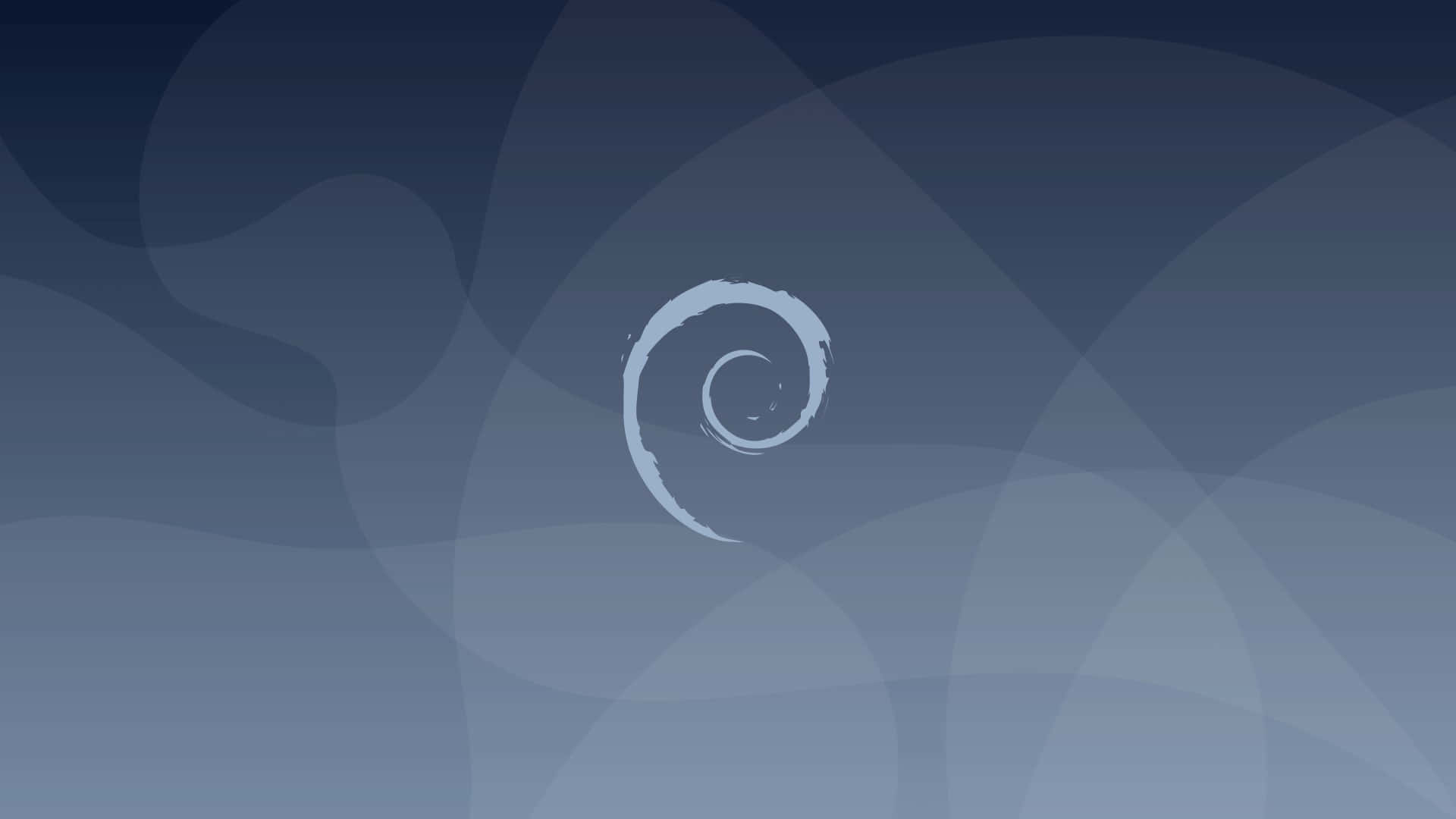 Debian, light blue spiral logo, gradient blue abstract background, Full HD Desktop Wallpaper