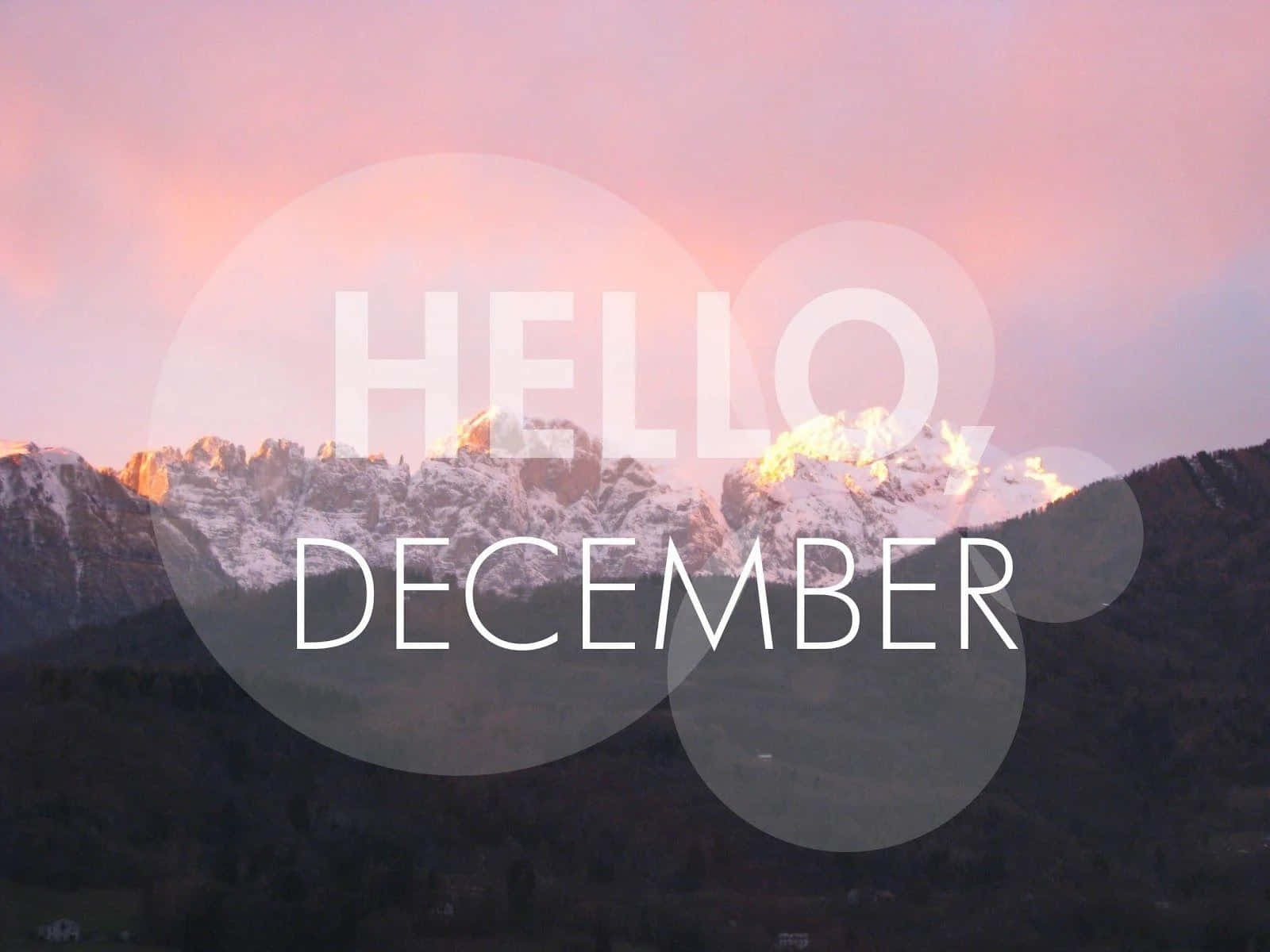 Hello December, Mountain View, snowcapped mountains, HD Desktop Wallpaper