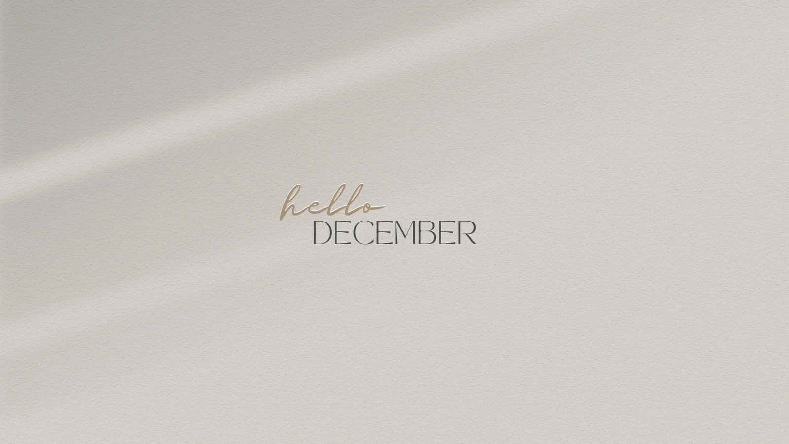 hello DECEMBER, cream, gold, HD Desktop Wallpaper